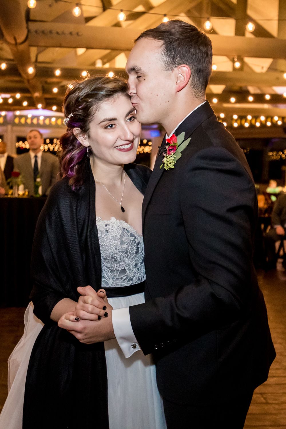 Bride and groom's first dance during their reception at Riverbanks Zoo in Columbia, SC