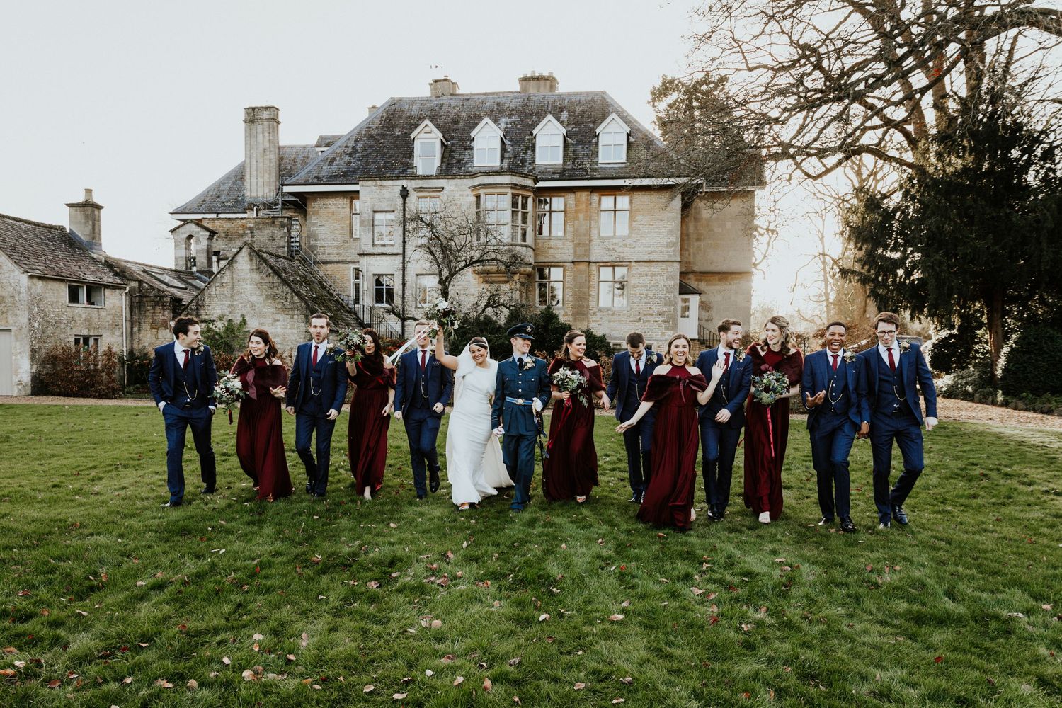 the slaughters manor house wedding group shots