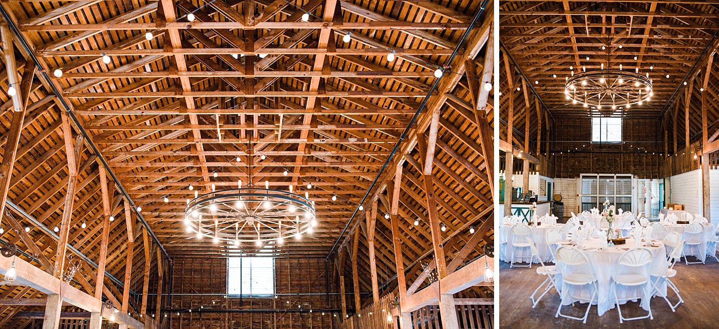 Springville Central Valley california barn wedding reception tables
