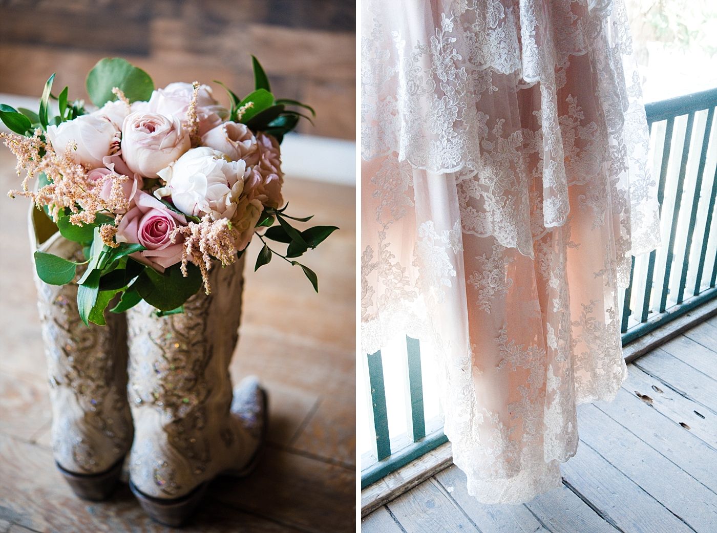 Springville Central Valley california barn wedding reception boots bouquet dress