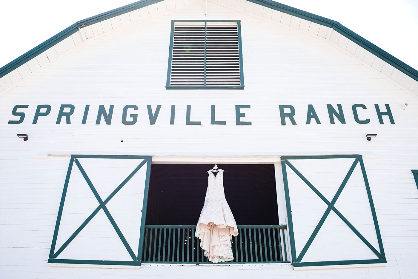Springville Central Valley california barn wedding dress