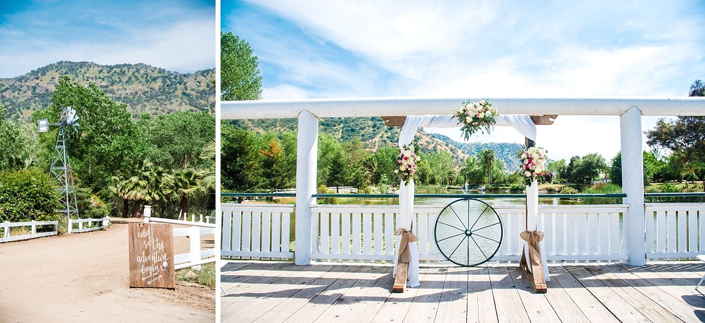 Springville Central Valley california barn wedding ceremony