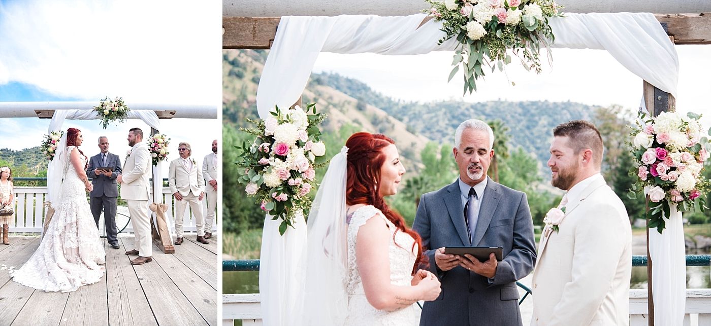 Springville Central Valley california barn wedding ceremony