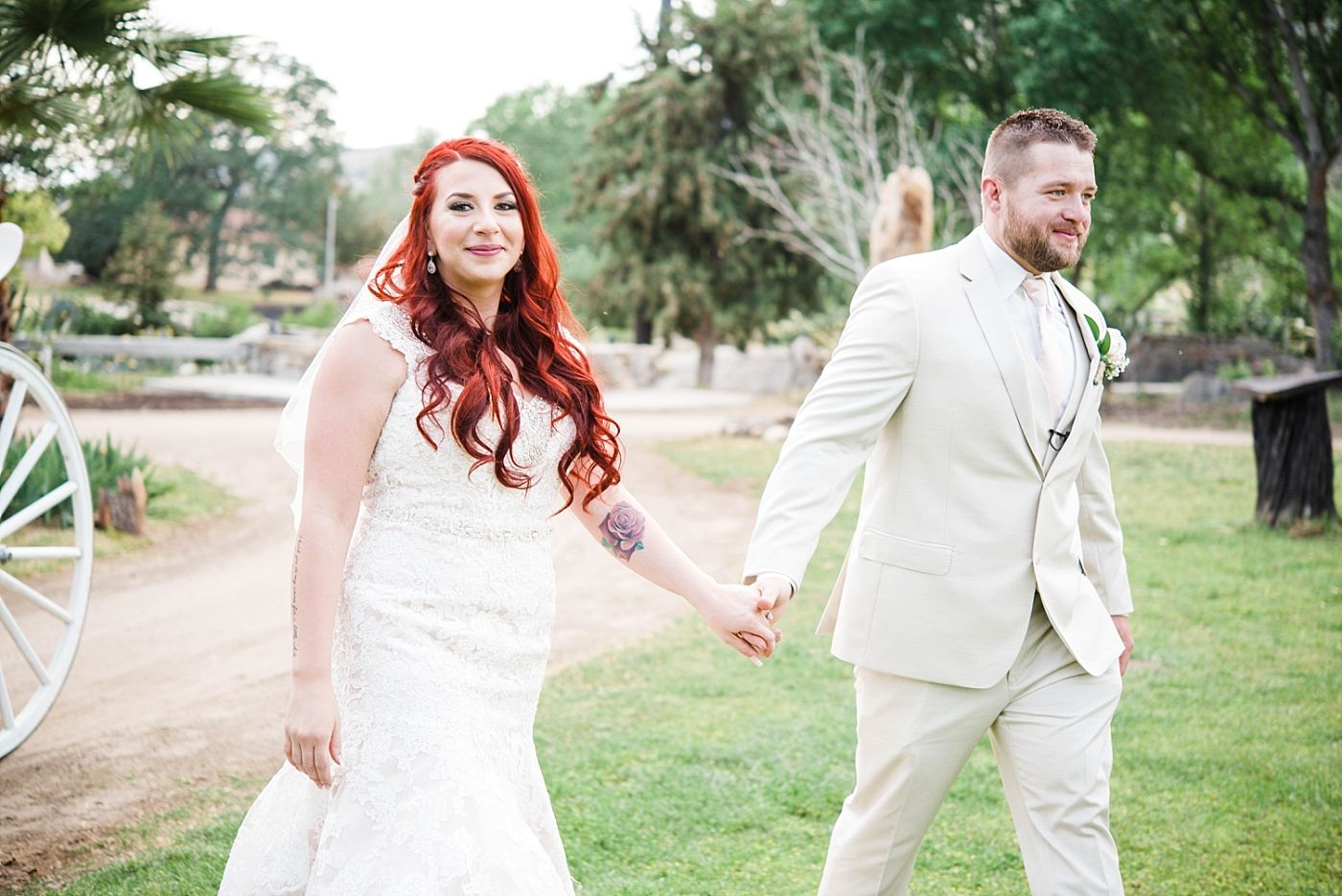 Springville Central Valley california barn wedding ceremony