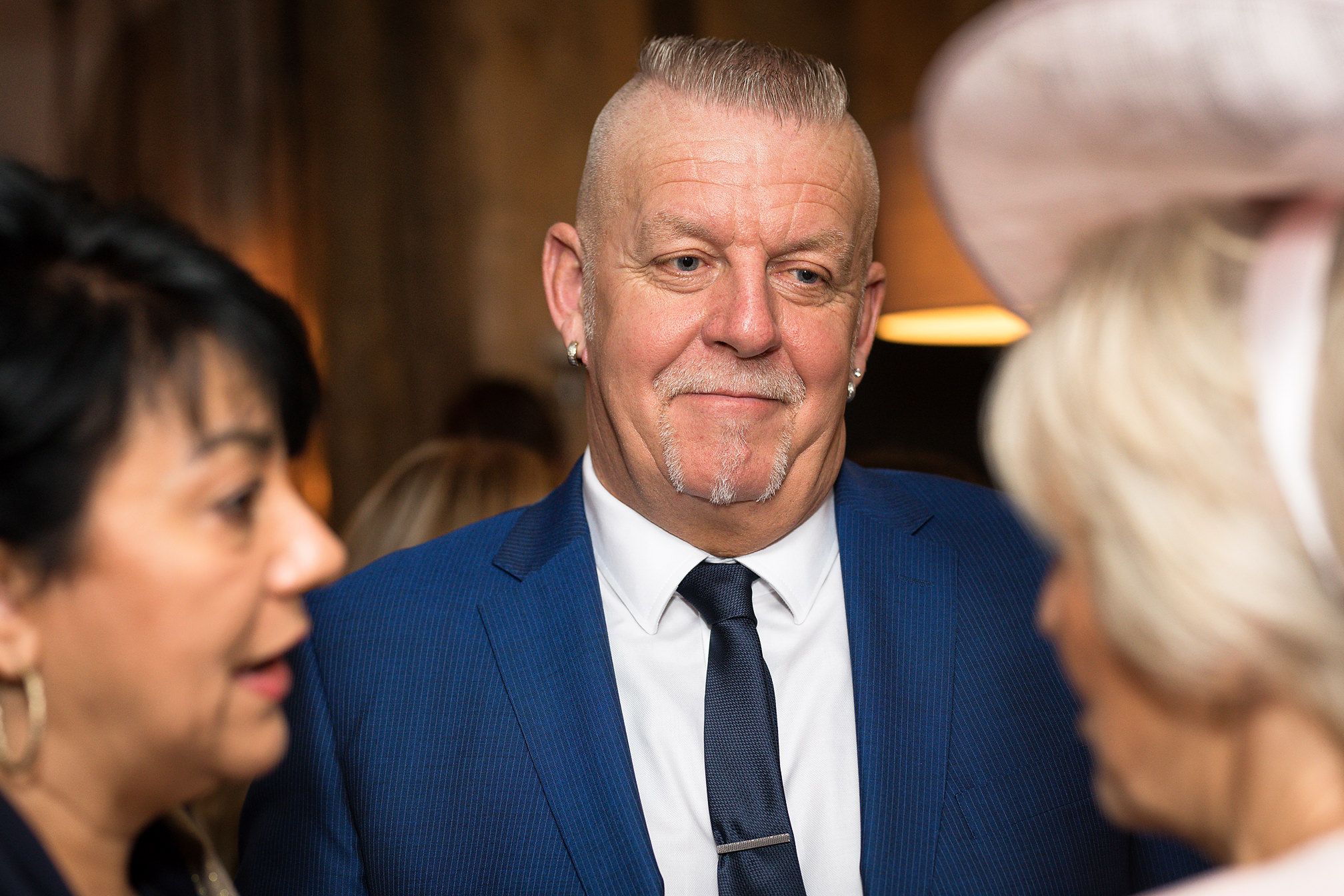 Guests at Lyme Breeze wedding venue in Macclesfield chat together