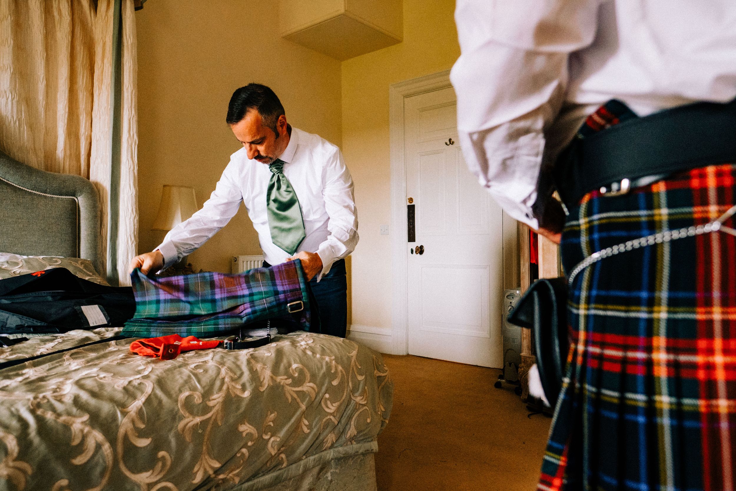 Chelsea Cannar Wedding Photography in Cumbria. Gay Wedding at Springkell House.