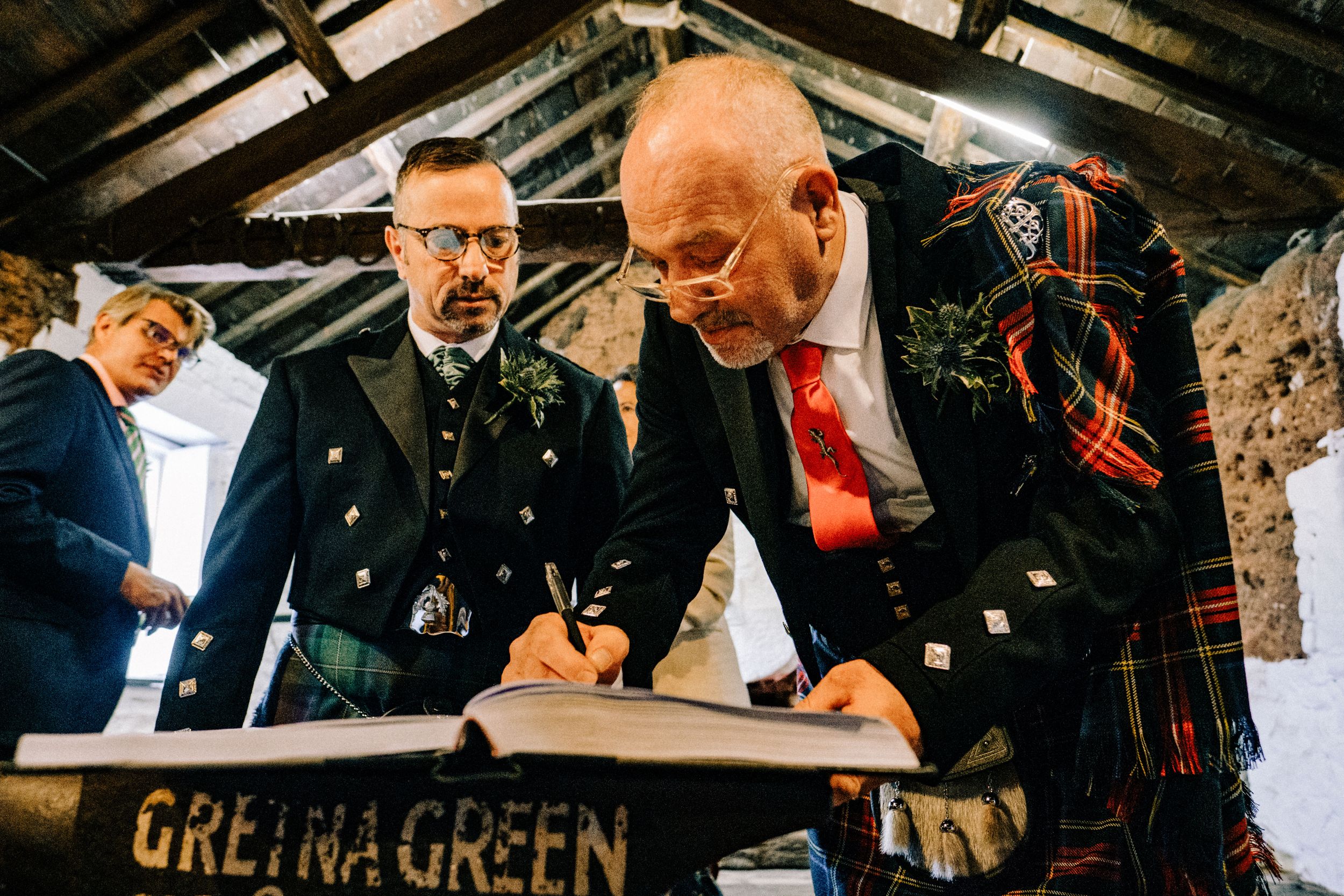 Chelsea Cannar Wedding Photography in Cumbria. Gay Wedding at Springkell House.