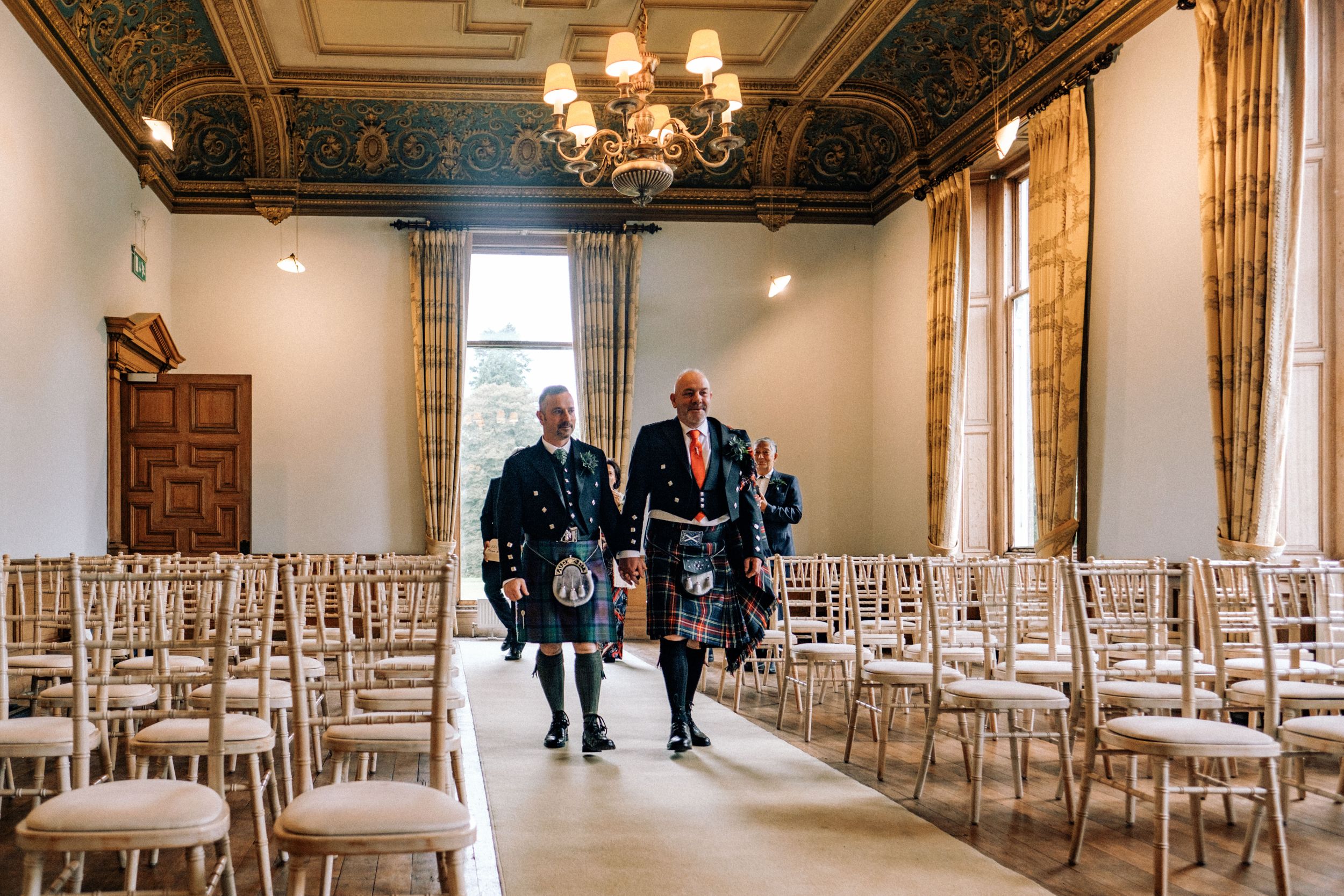 Chelsea Cannar Wedding Photography in Cumbria. Gay Wedding at Springkell House.
