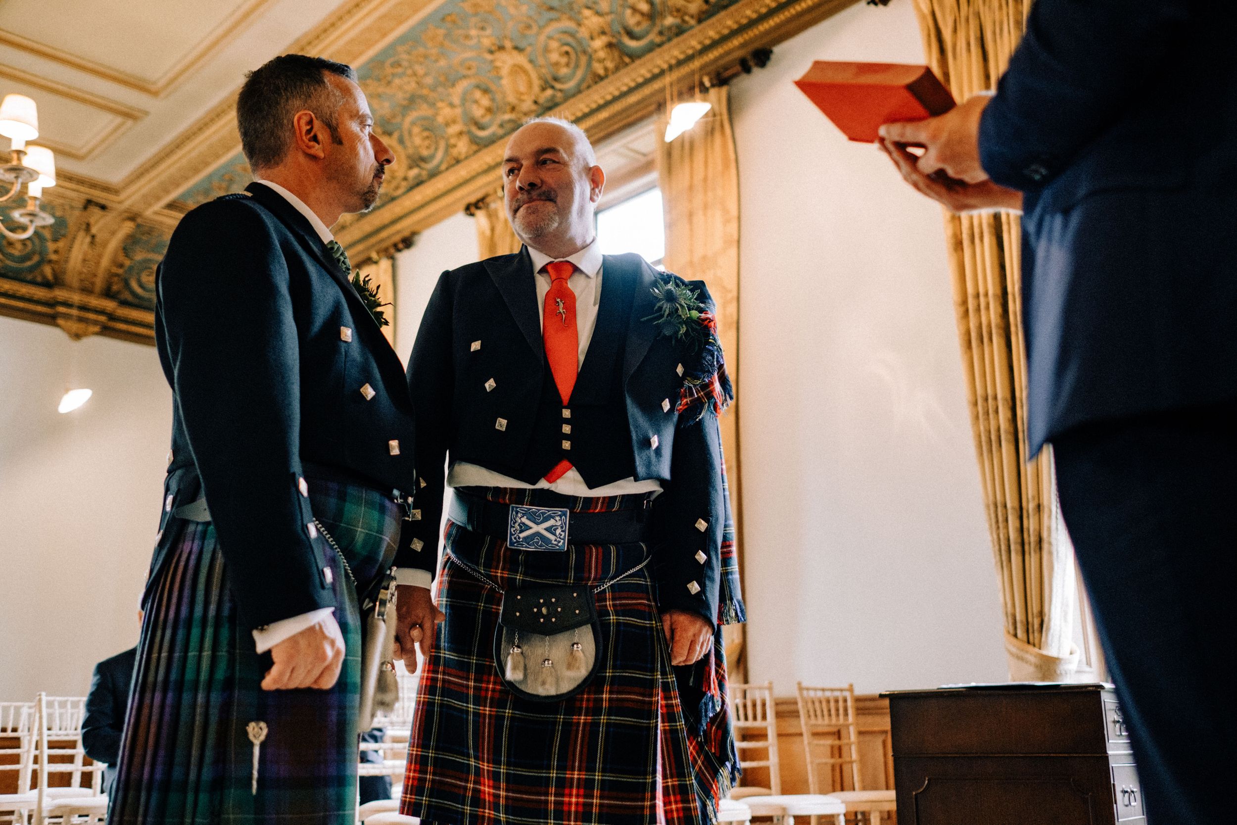 Chelsea Cannar Wedding Photography in Cumbria. Gay Wedding at Springkell House.