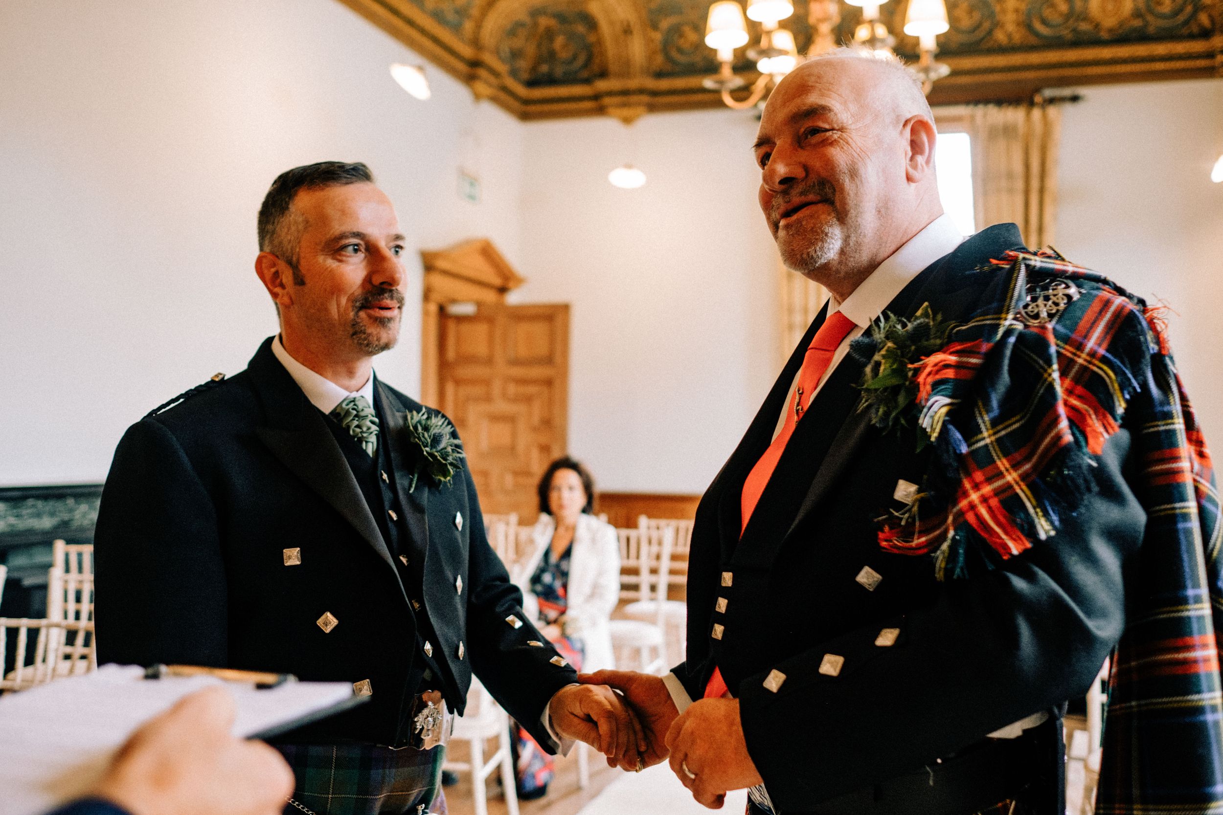 Chelsea Cannar Wedding Photography in Cumbria. Gay Wedding at Springkell House.