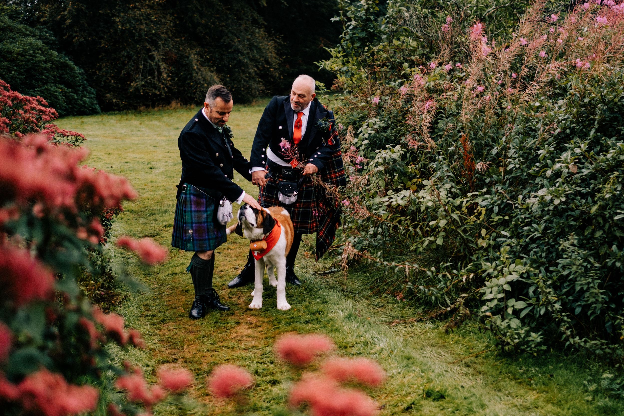 Chelsea Cannar Wedding Photography in Cumbria. Gay Wedding at Springkell House.