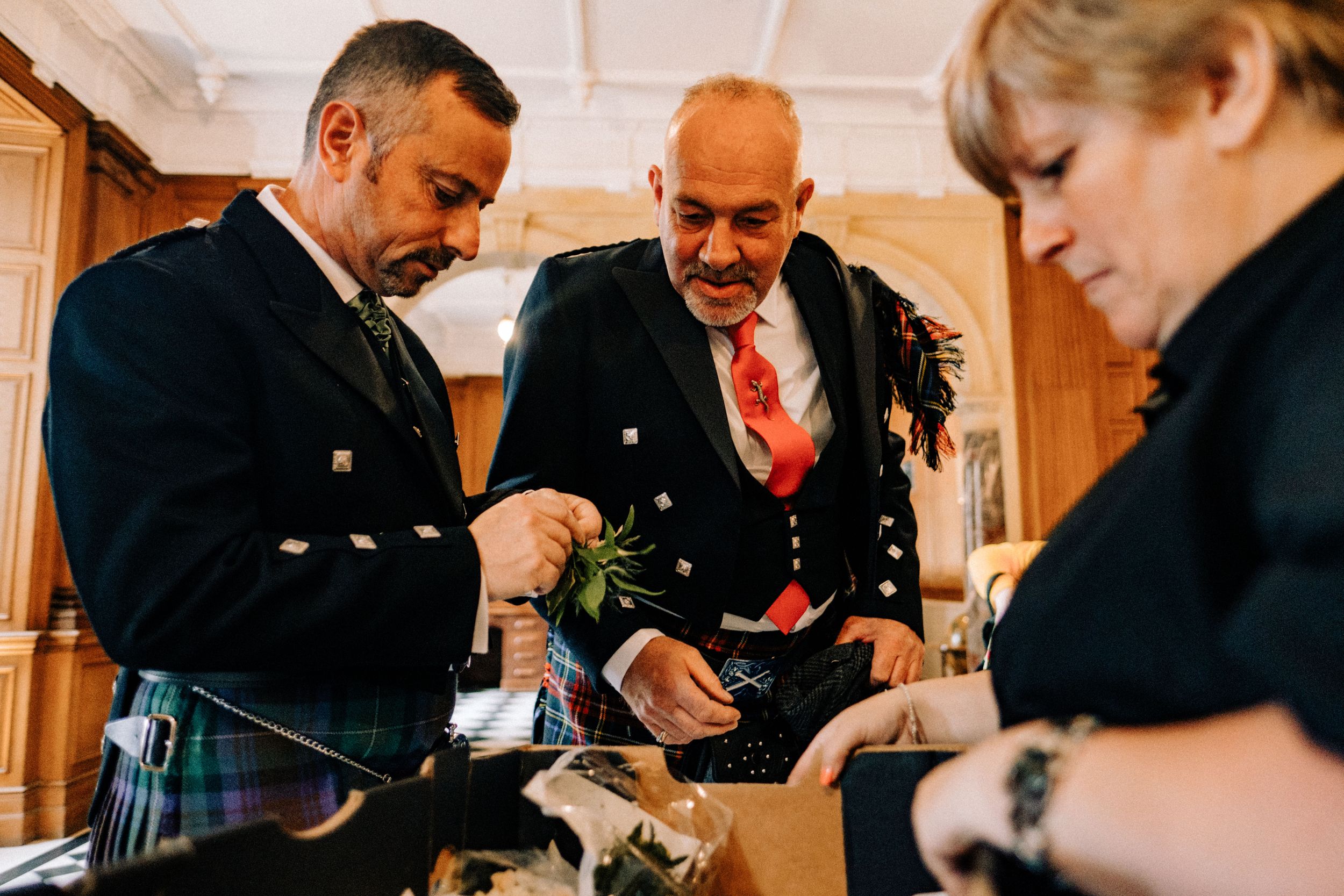 Chelsea Cannar Wedding Photography in Cumbria. Gay Wedding at Springkell House.