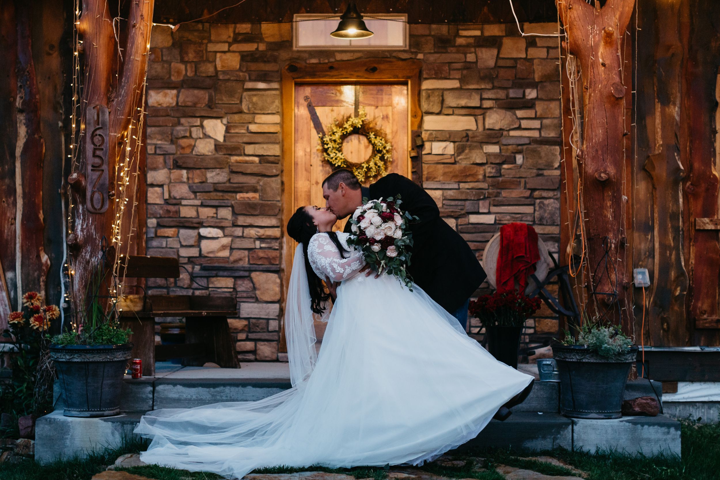 Colorado Springs Night Wedding Photography
