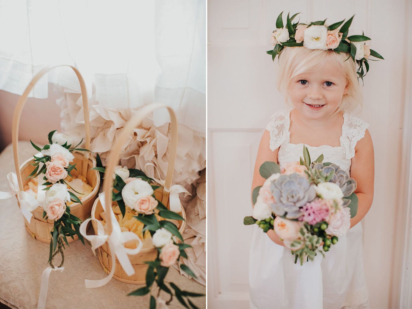cute flower girl at la venta inn