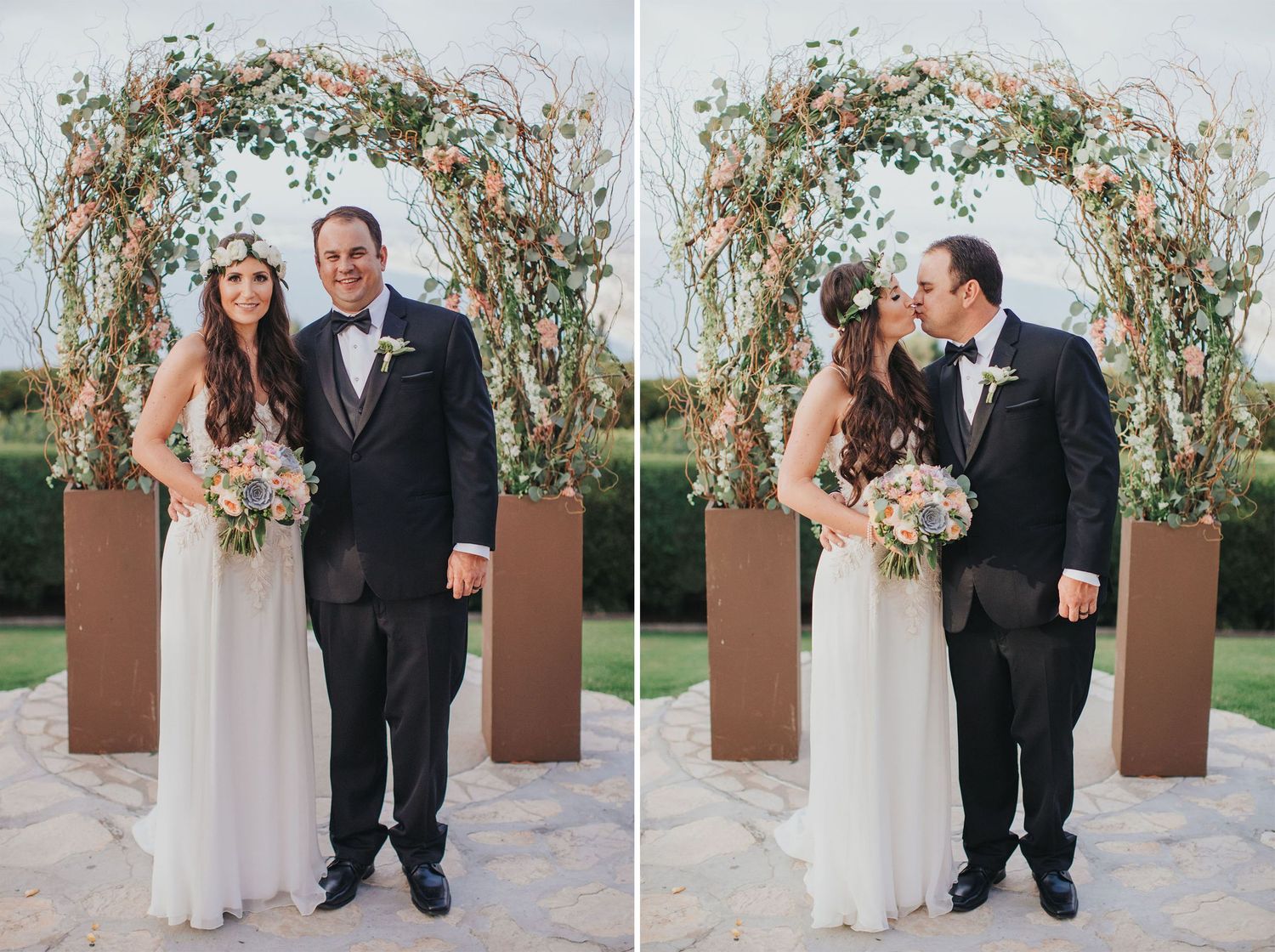 bride & groom at la venta inn