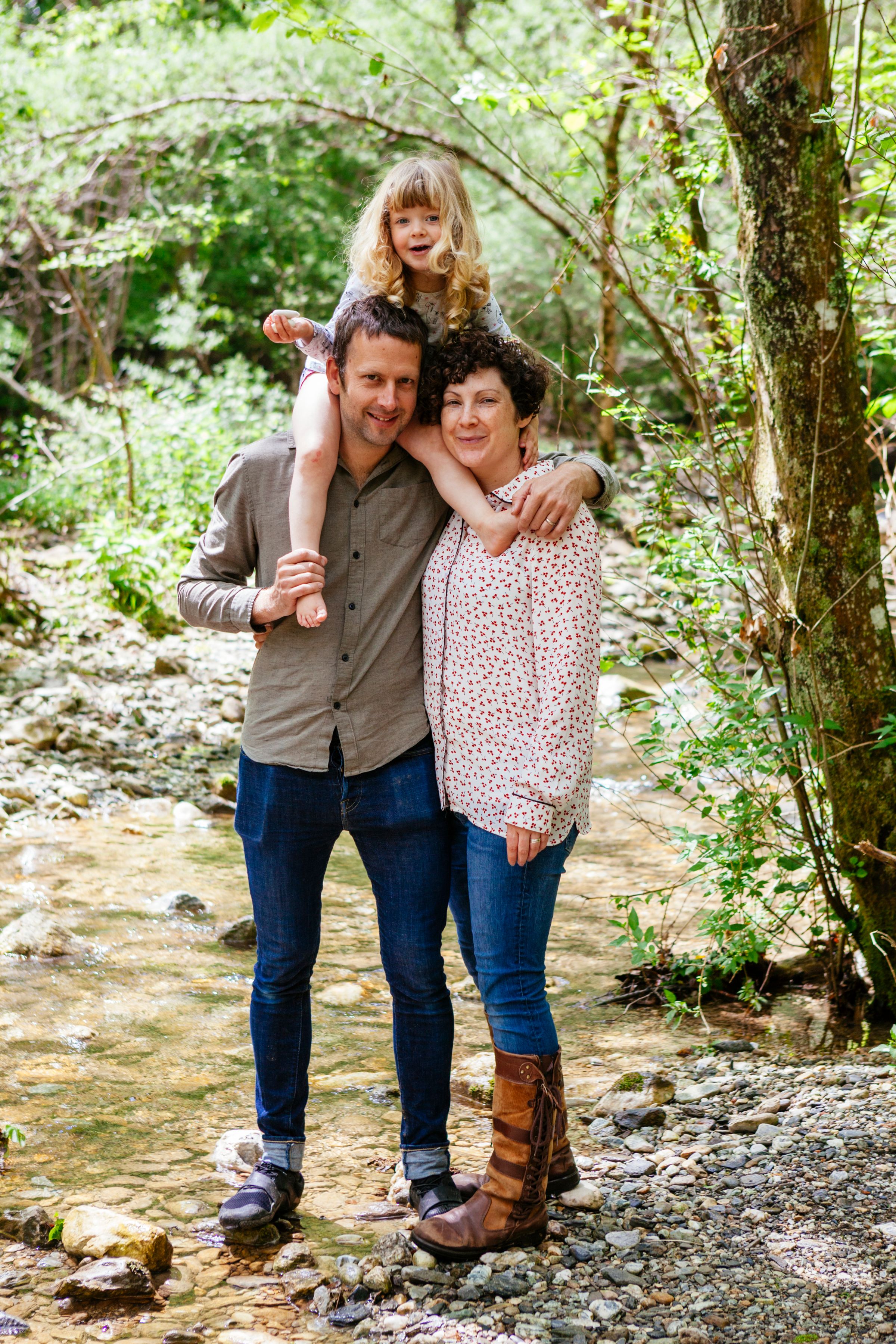 Elizabeth Armitage with her family in Tuscany