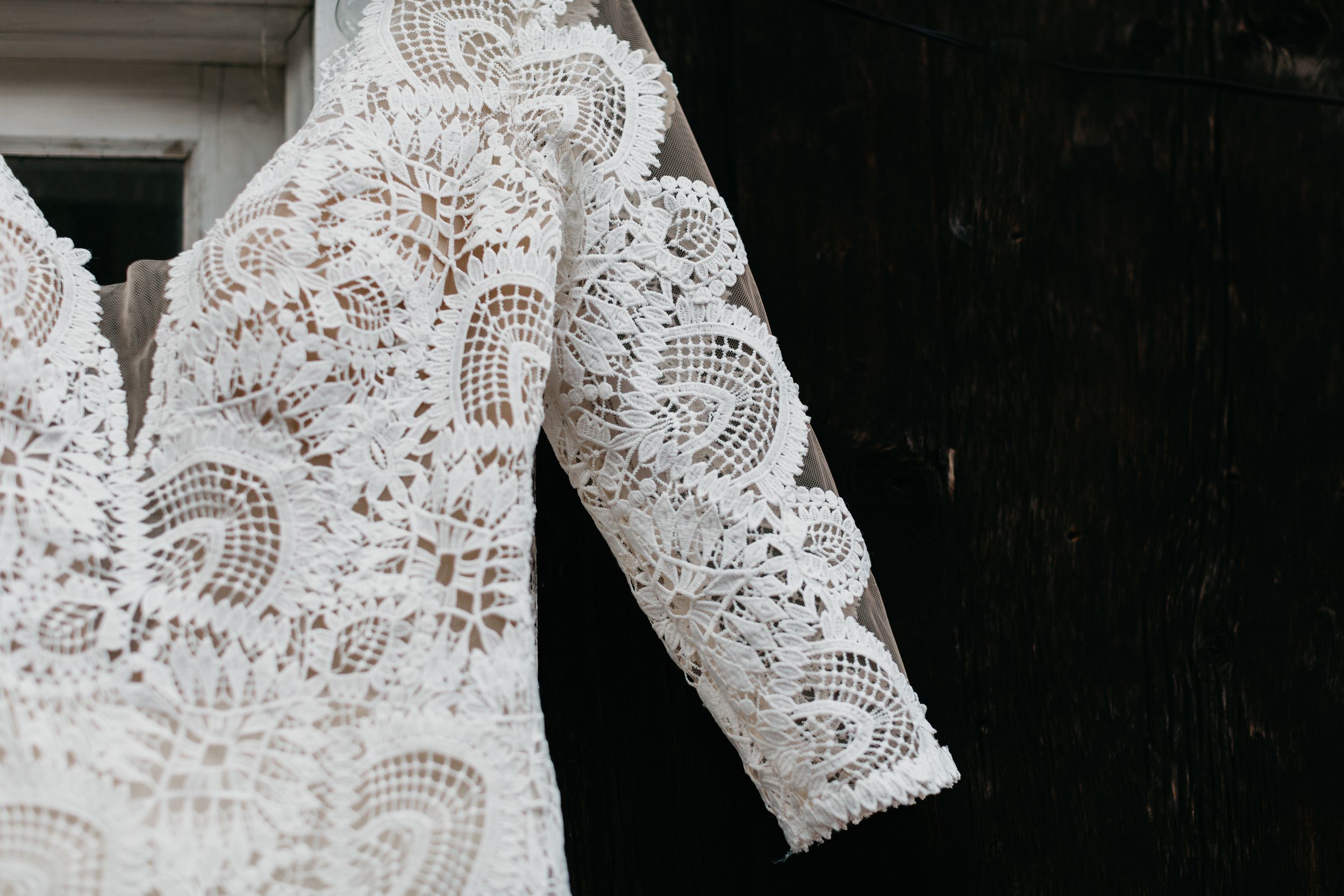 Boho Wedding Dress Details
