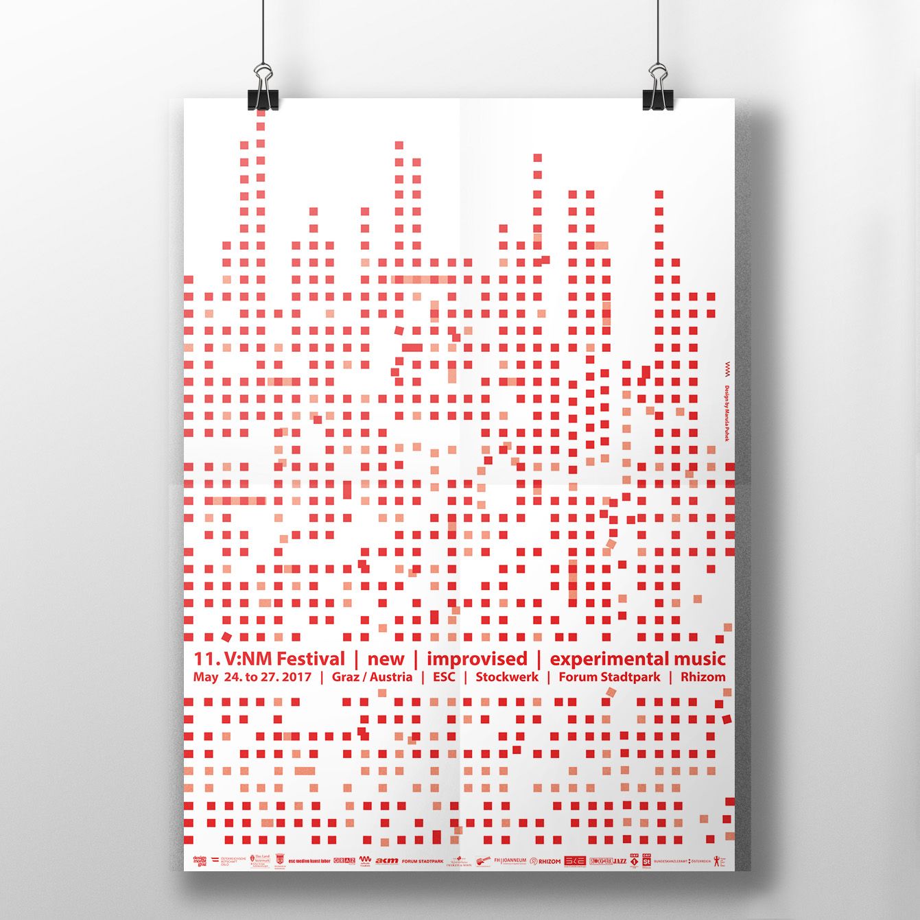 V:NM poster experimental music Austria design sound equalizer