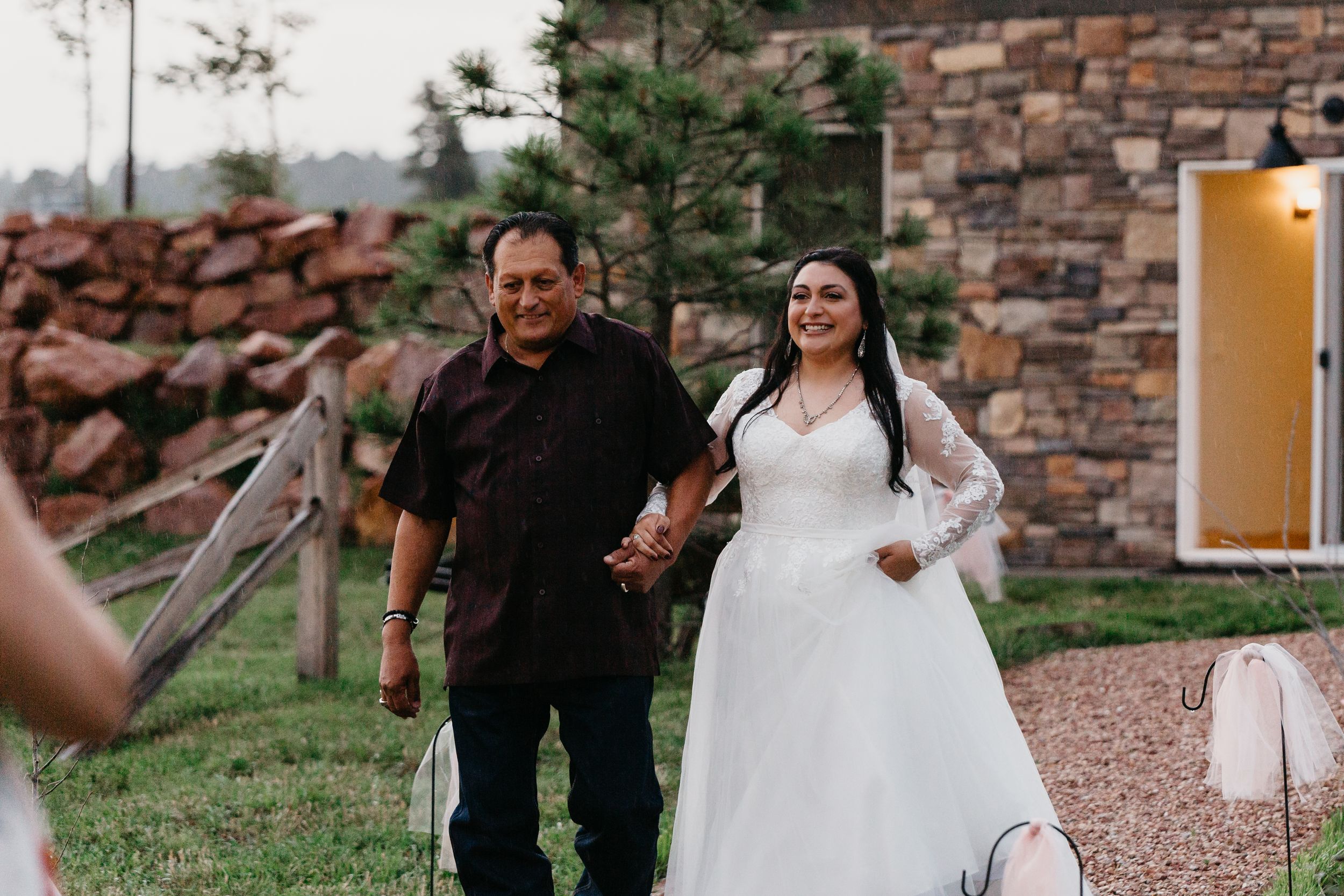 Father and bride colorado wedding