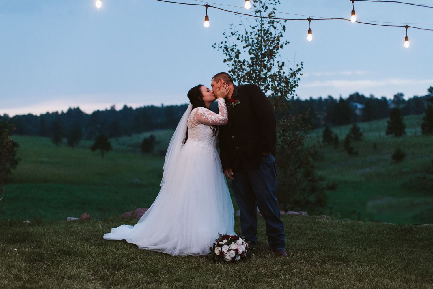 Colorado Springs Night Wedding Photography