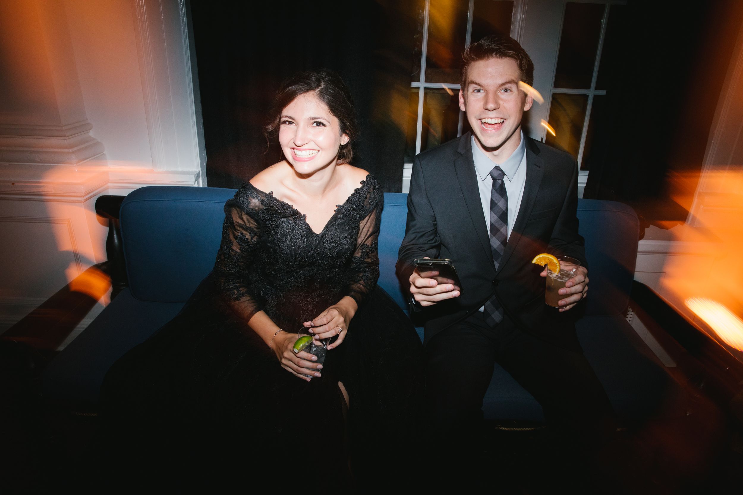 wedding guests sitting and enjoying reception
