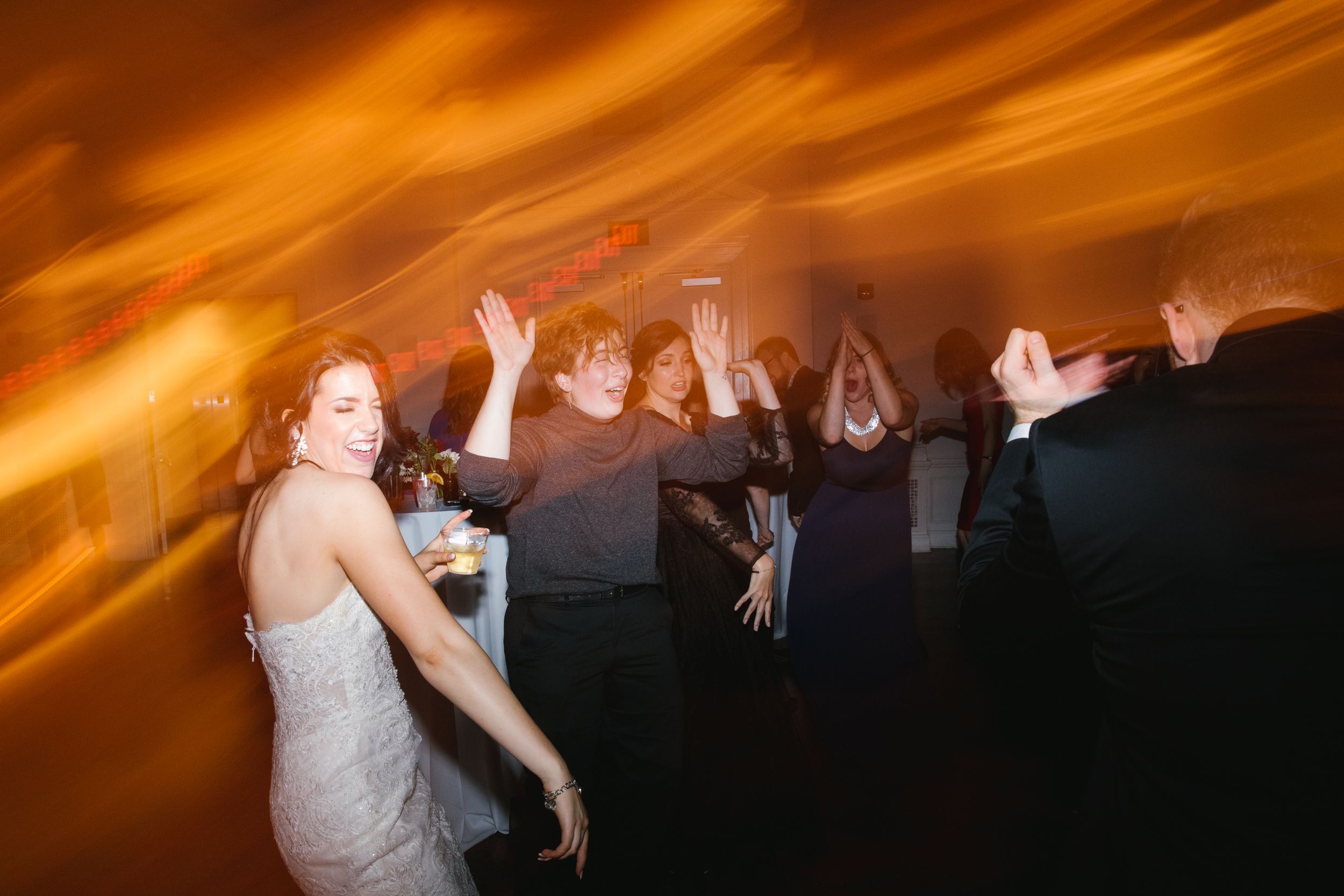 wedding guest dancing during reception ace hotel pittsburgh