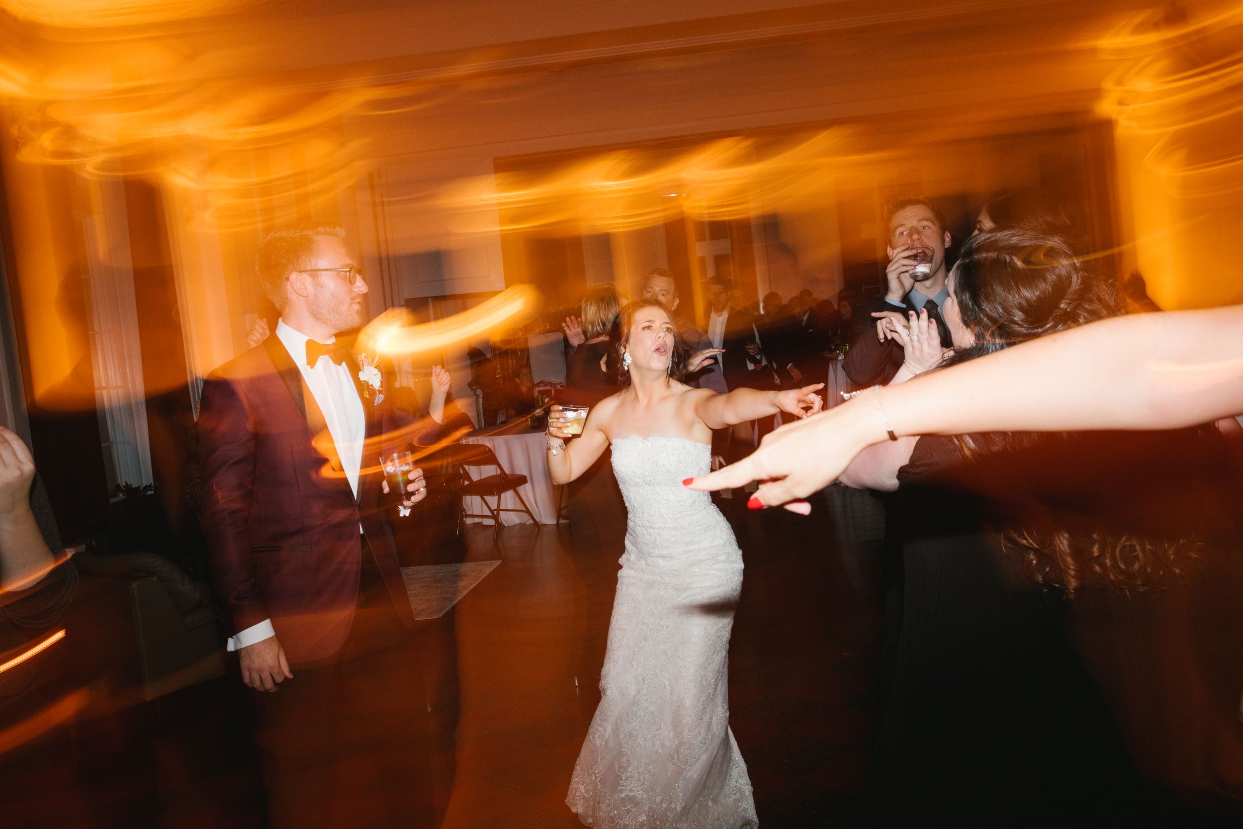 wedding guest dancing during reception ace hotel pittsburgh