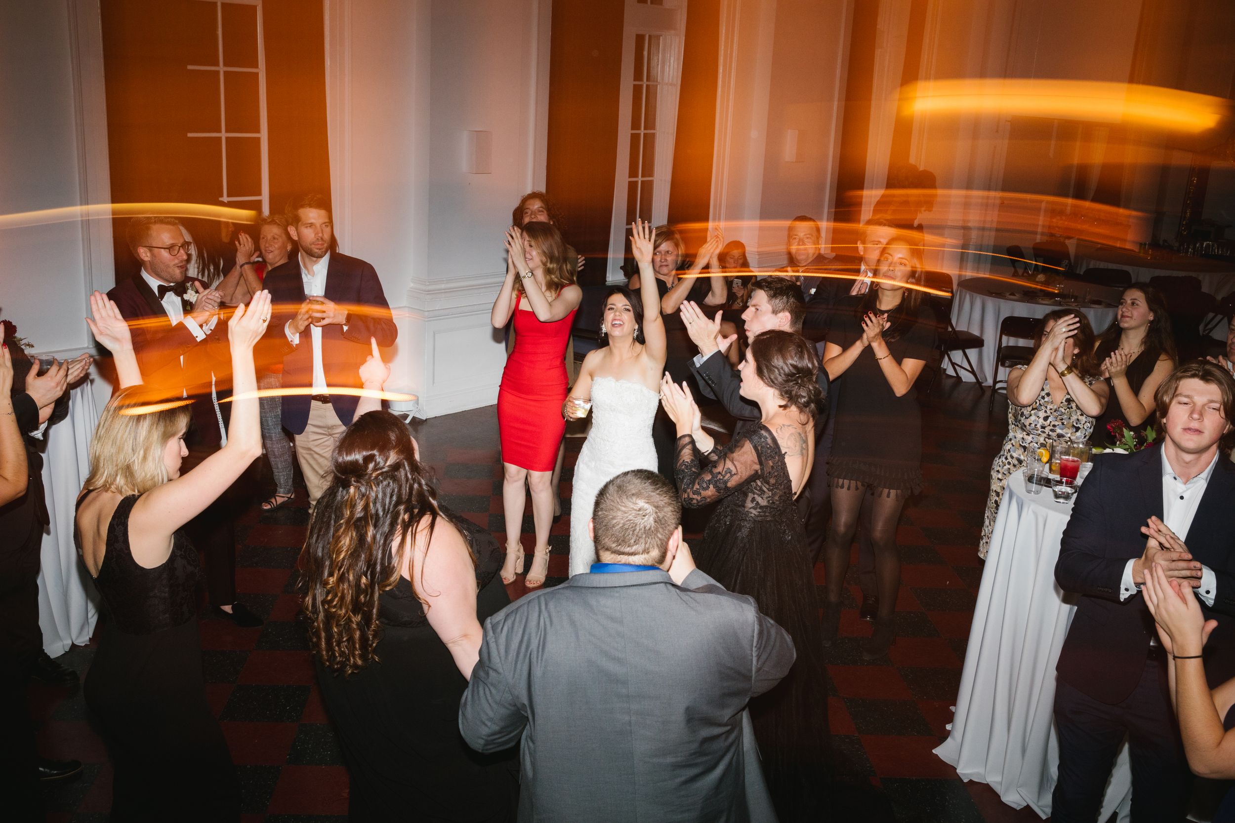 wedding guest dancing during reception ace hotel pittsburgh