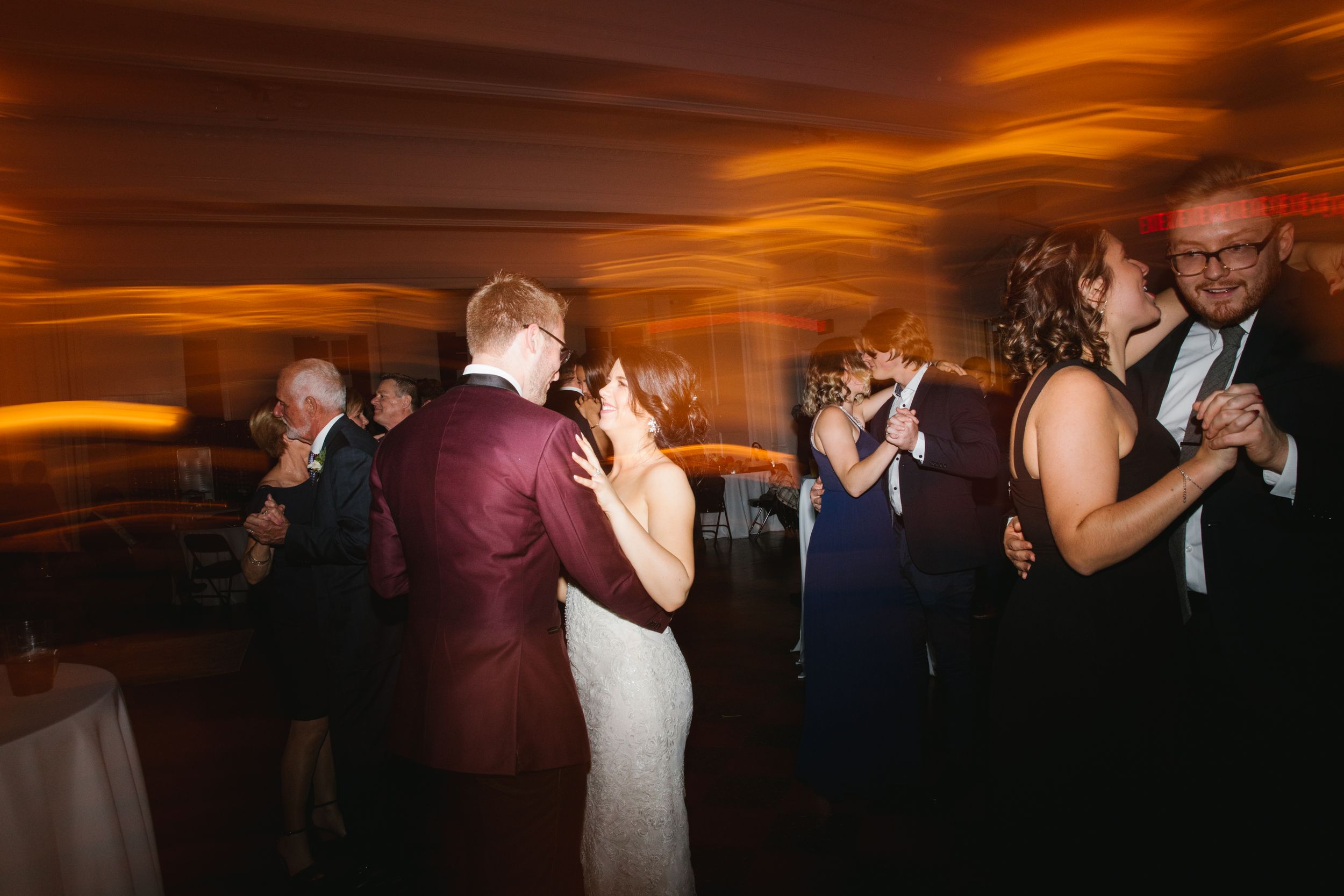 wedding guest dancing during reception ace hotel pittsburgh