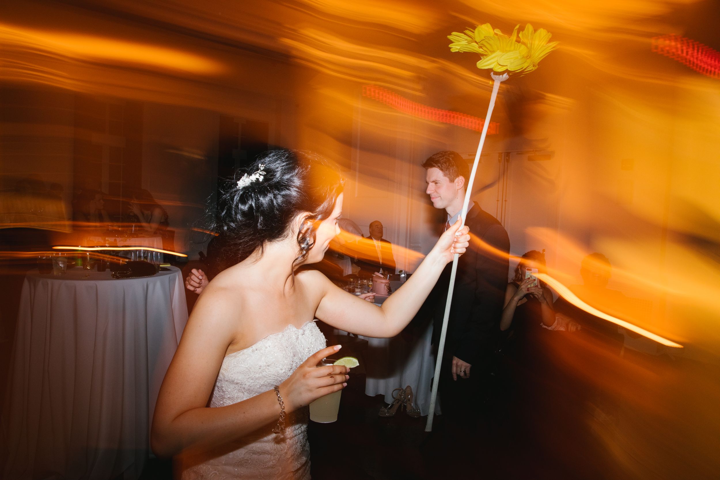 wedding guest dancing during reception ace hotel pittsburgh