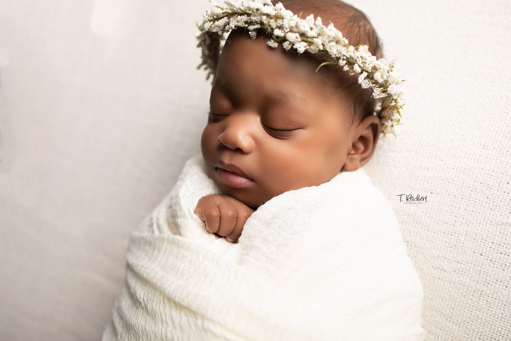 neutral newborn baby girl black girl