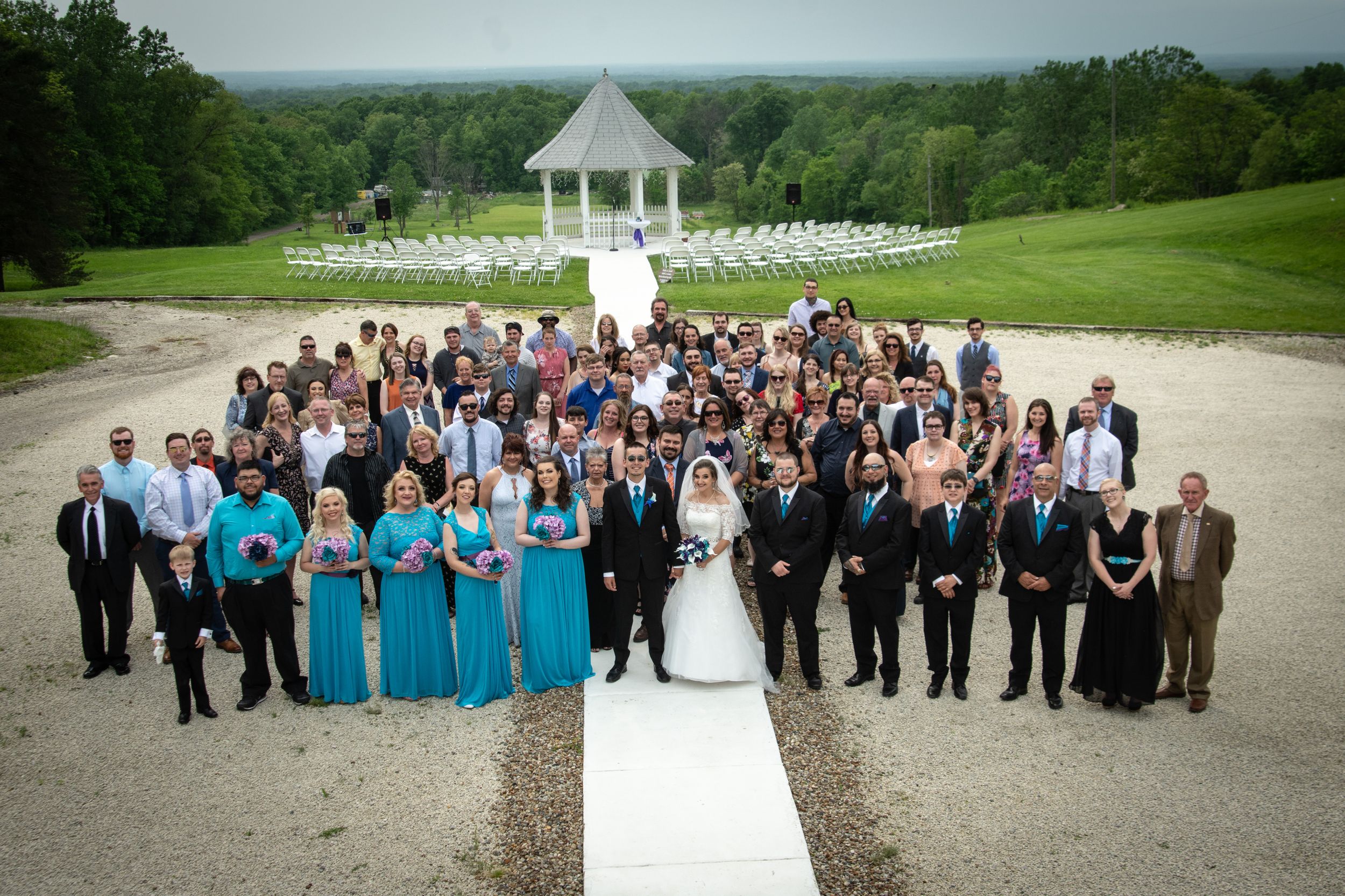wedding party, Skyview Lodge, Brunswick, Ohio