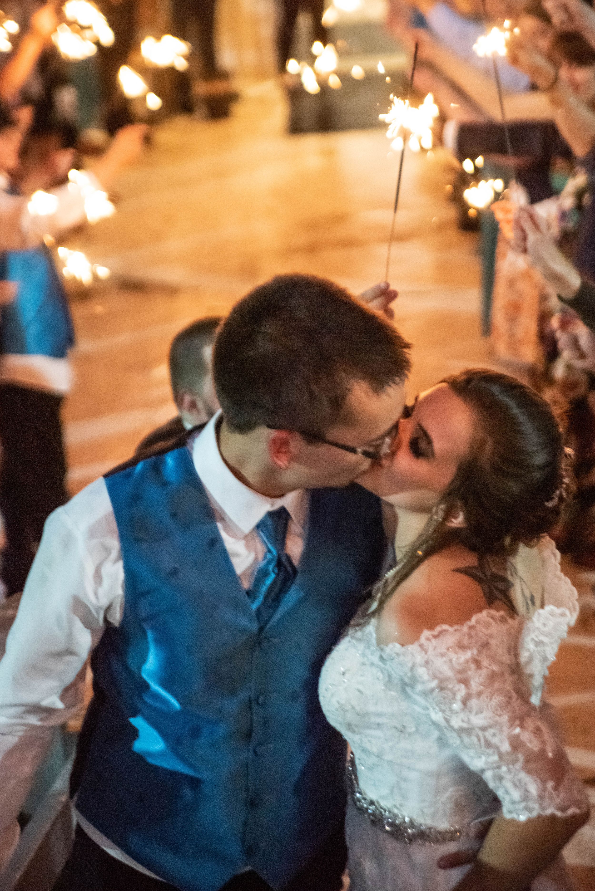 sparkler send-off, Skyview Lodge, Brunswick, Ohio