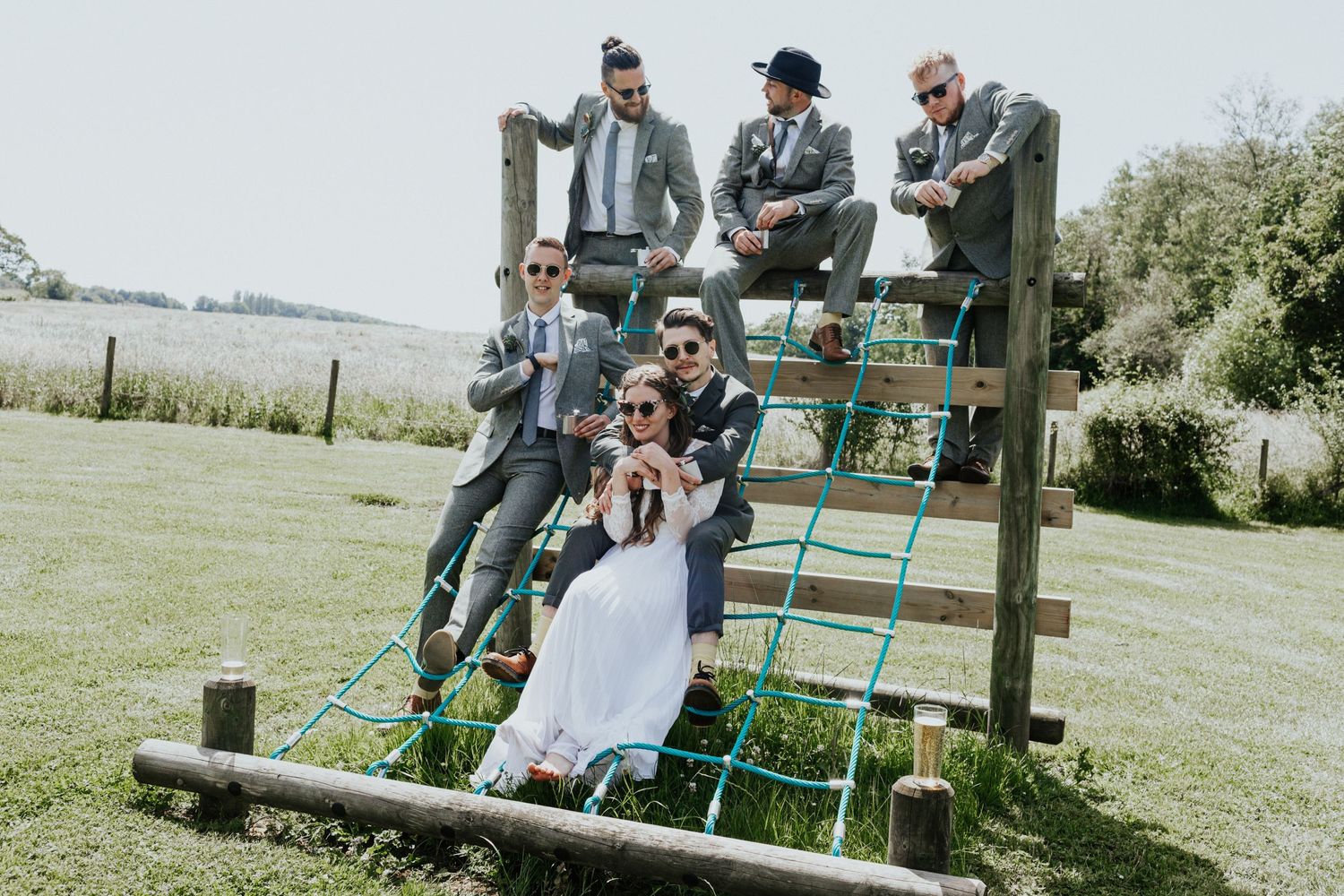 priston mill wedding bridal party group shots