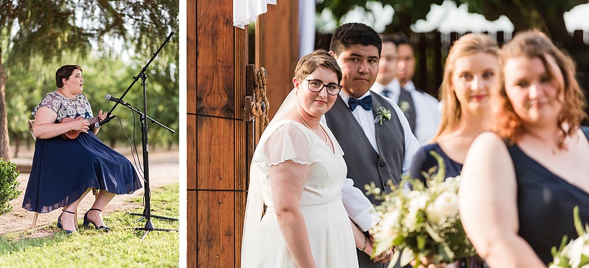 Central Valley California vineyard wine country destination wedding ceremony