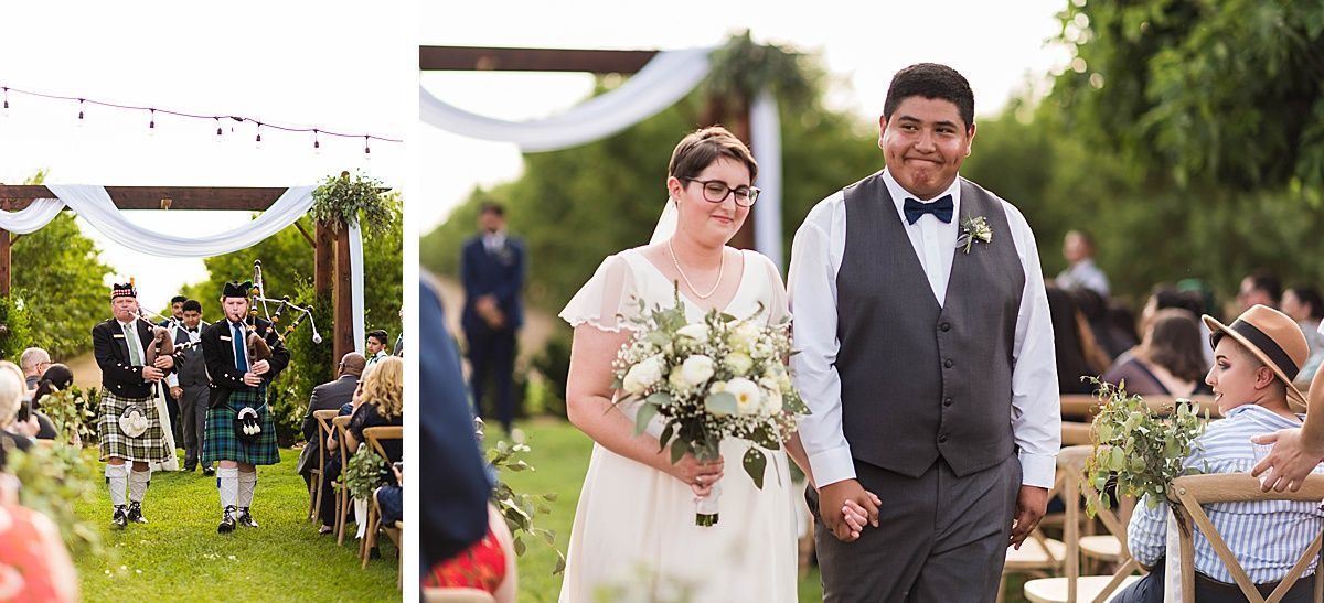 Central Valley California vineyard wine country destination wedding ceremony