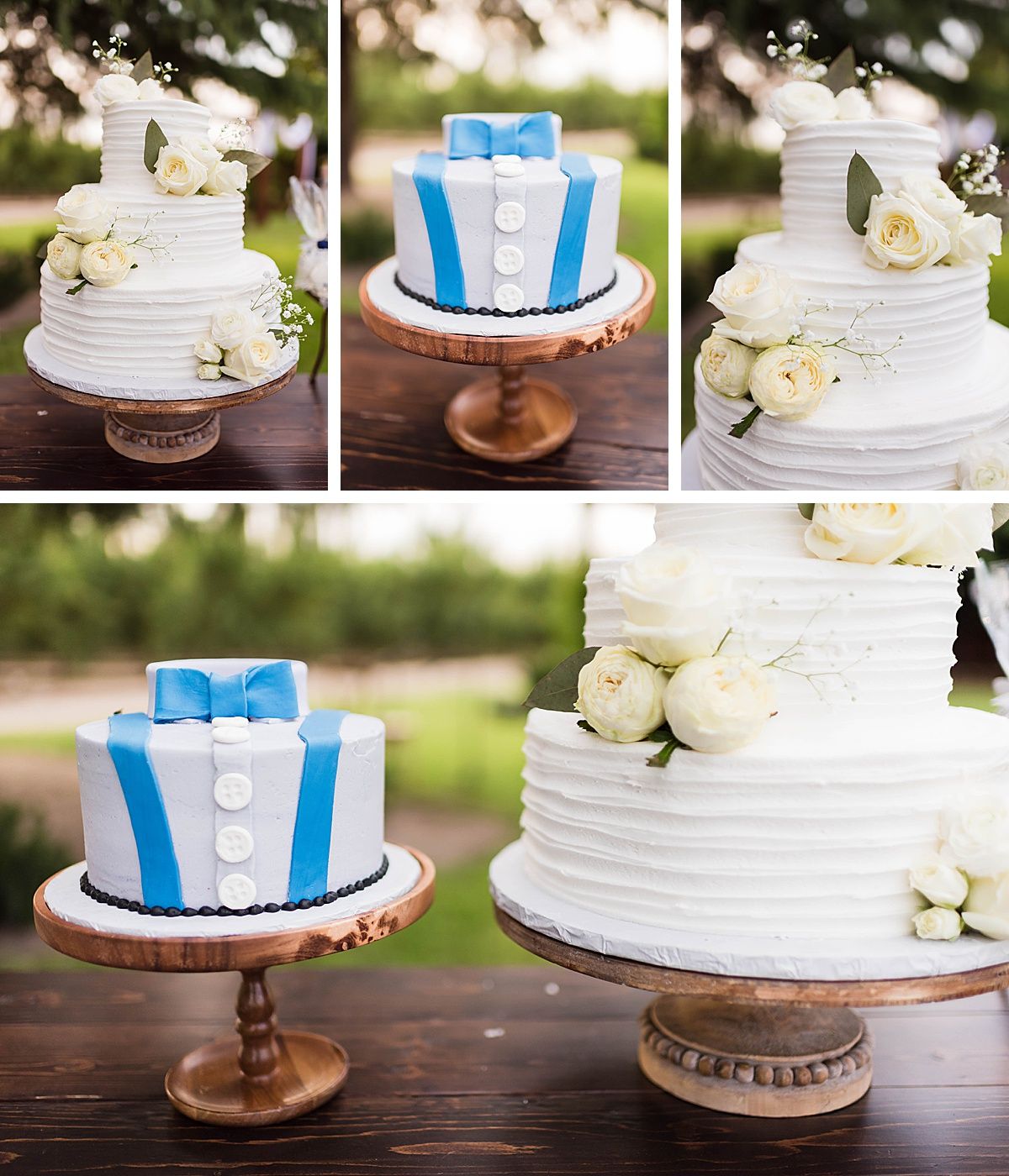 Central Valley California vineyard wine country destination wedding reception cake