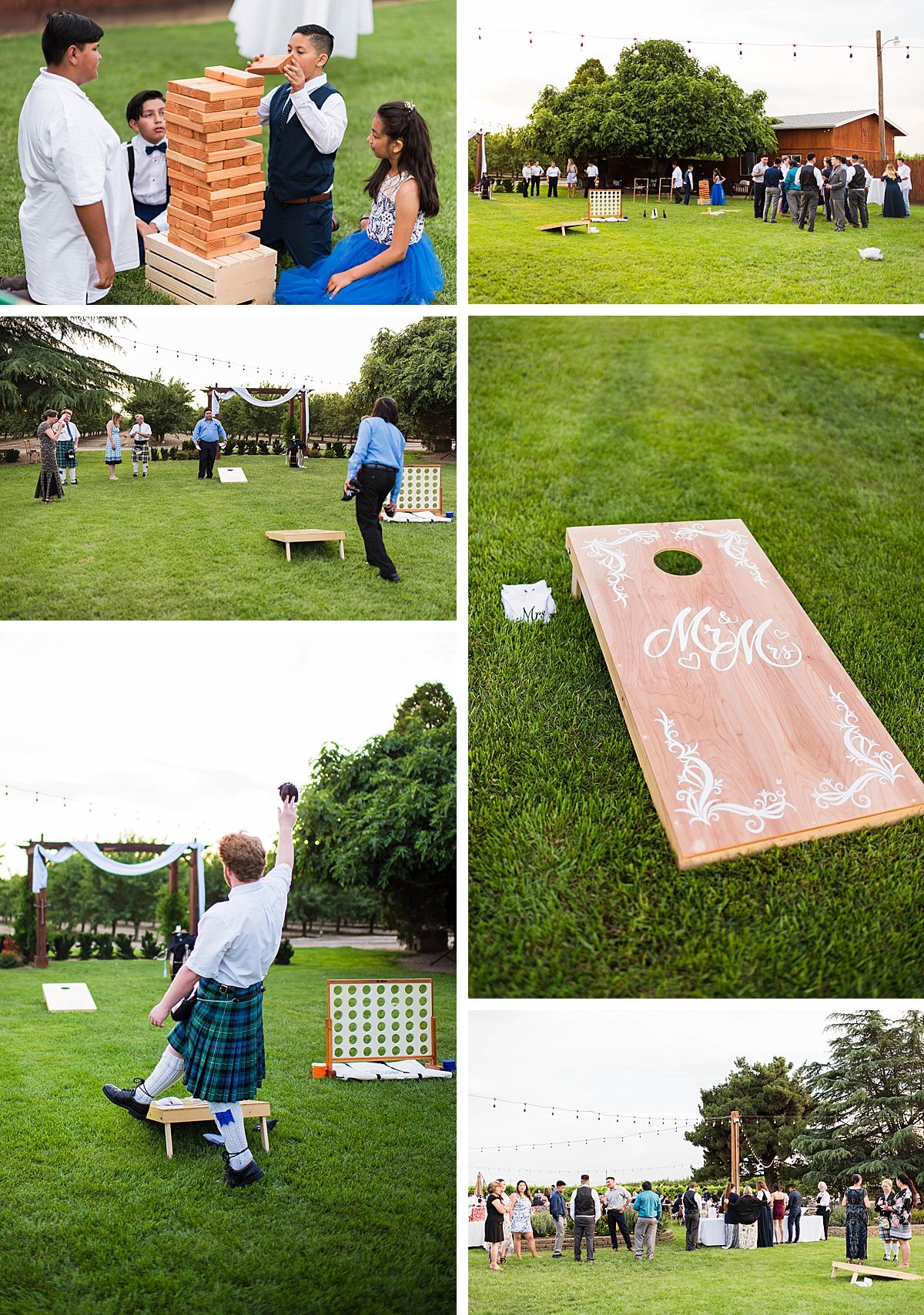 Central Valley California vineyard wine country destination wedding reception