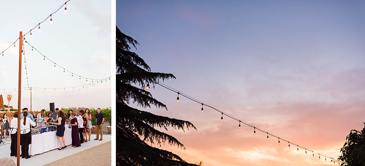Central Valley California vineyard wine country destination wedding reception