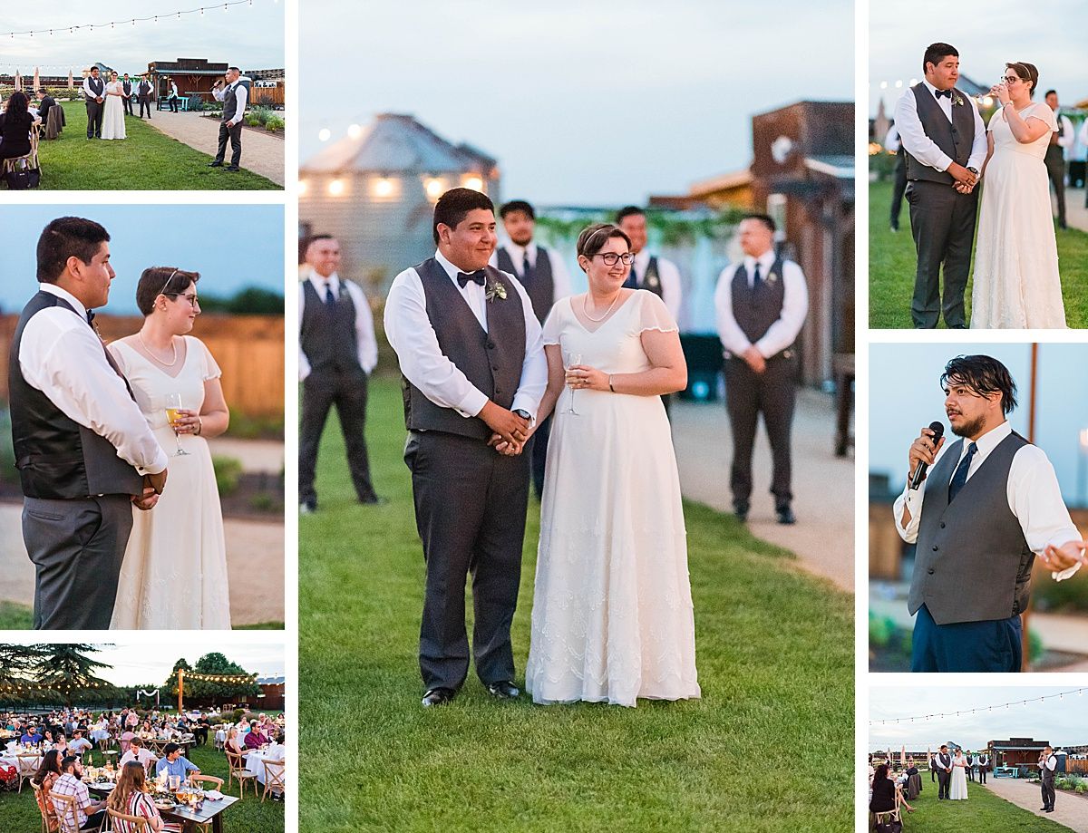 Central Valley California vineyard wine country destination wedding reception