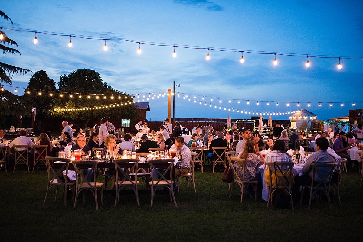 Central Valley California vineyard wine country destination wedding reception