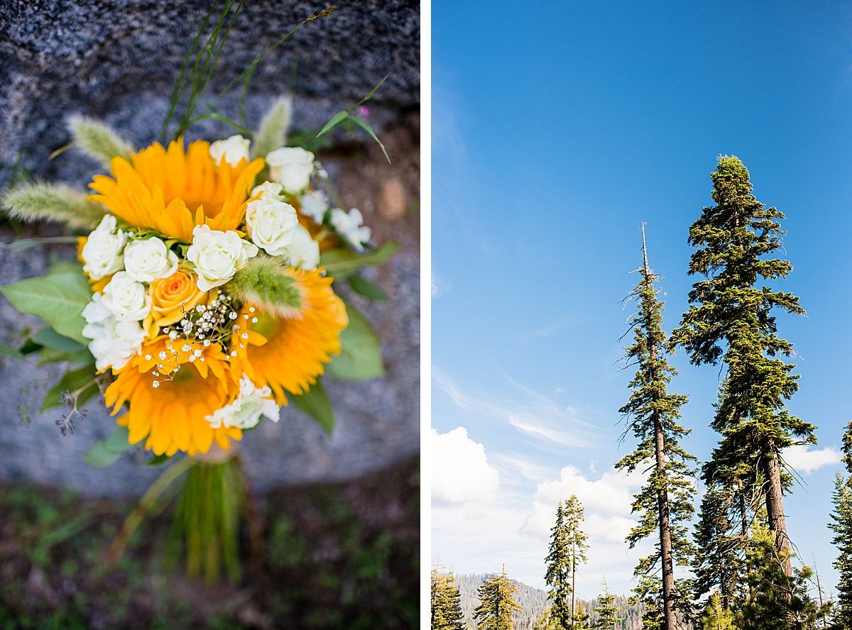 sequoia national wuksachi lodge rock wedding adventure destination bouquet