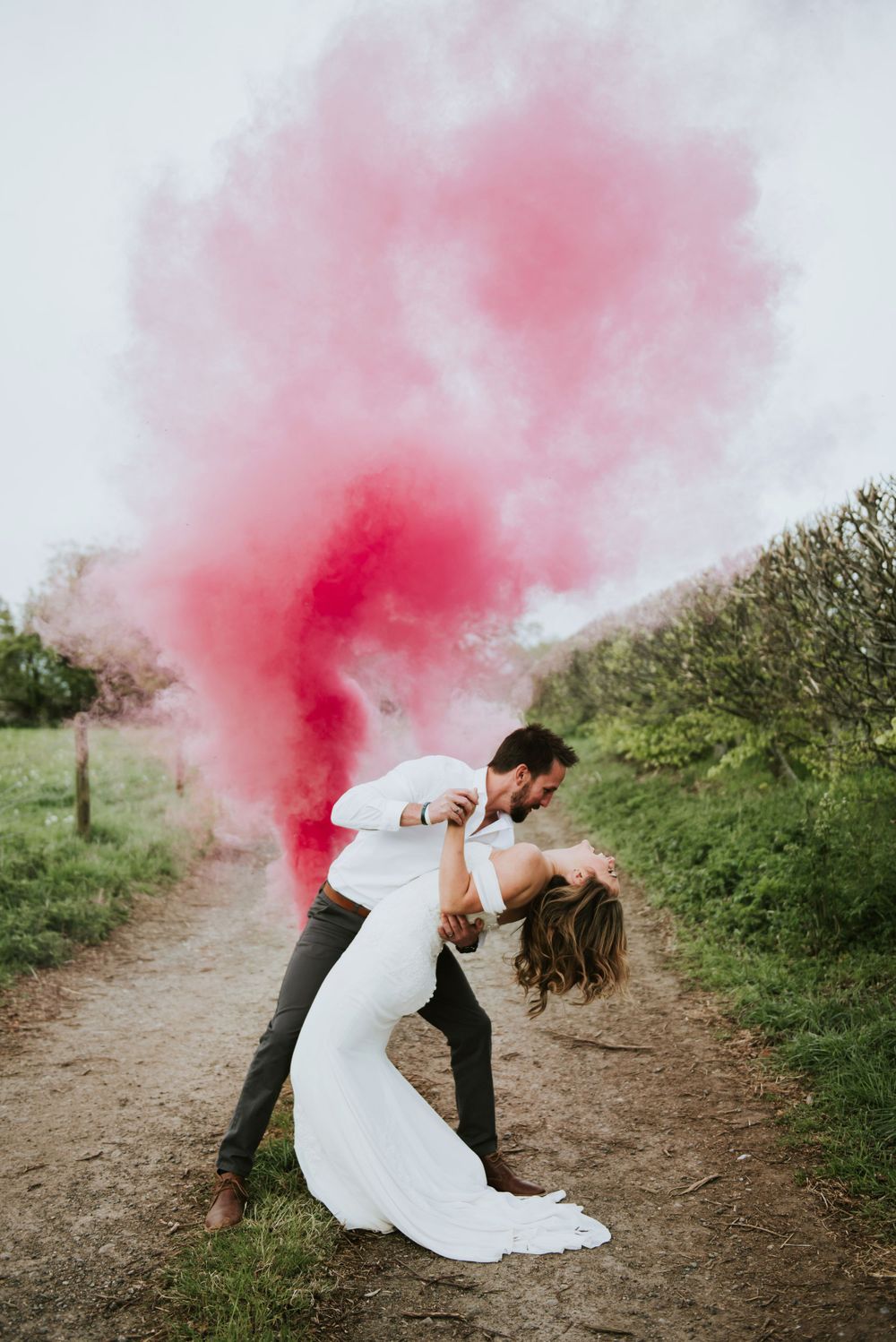 Smoke bombs at weddings -