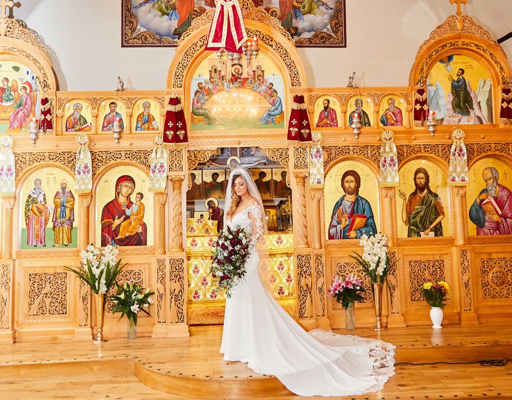 Greek bride in church