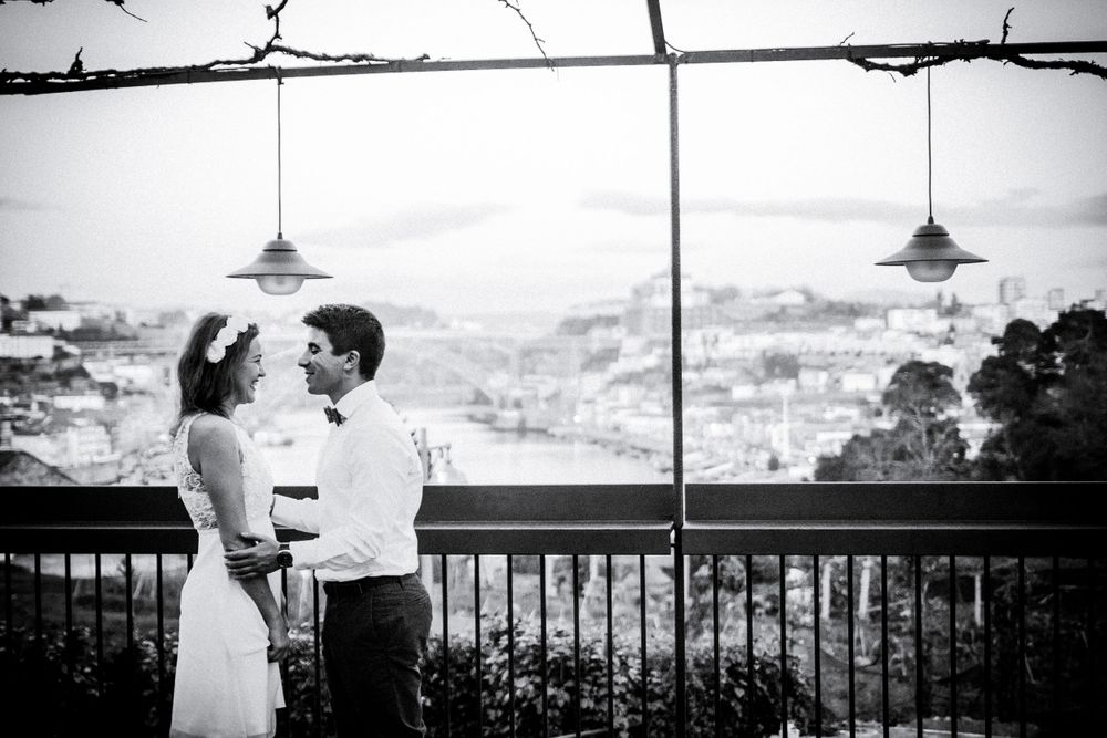 Bride and groom at Graham's Port Lodge