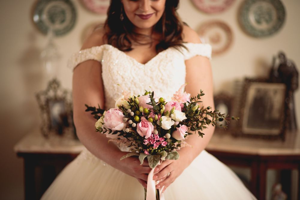 Bride and her bouquet