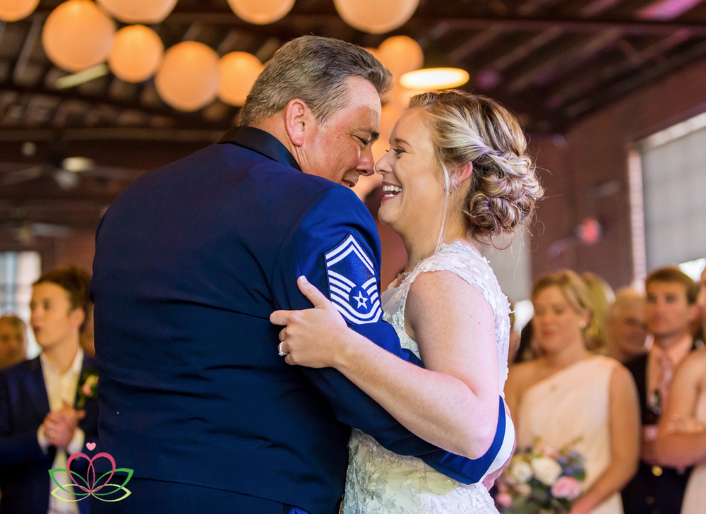 The bride dances with her daughter at Senate's End in Columbia, SC