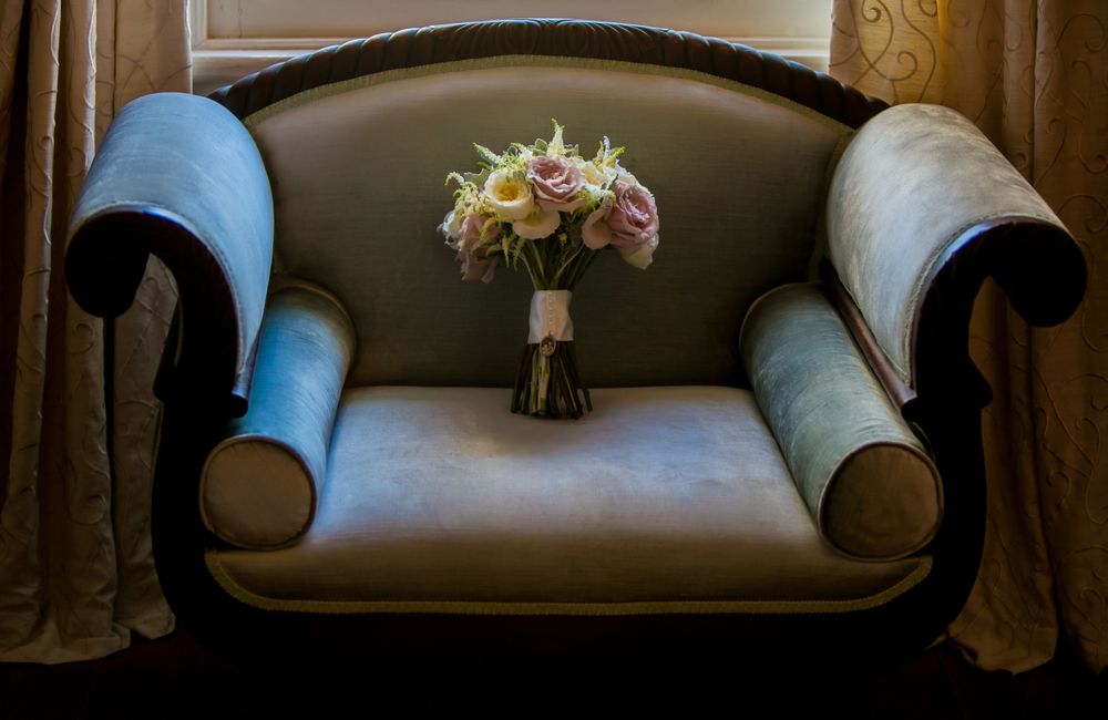 Bridal bouquet at the wedding of Miranda & Marcus Lattimore at the Lace House in Columbia, SC. Photo by Jeff Blake