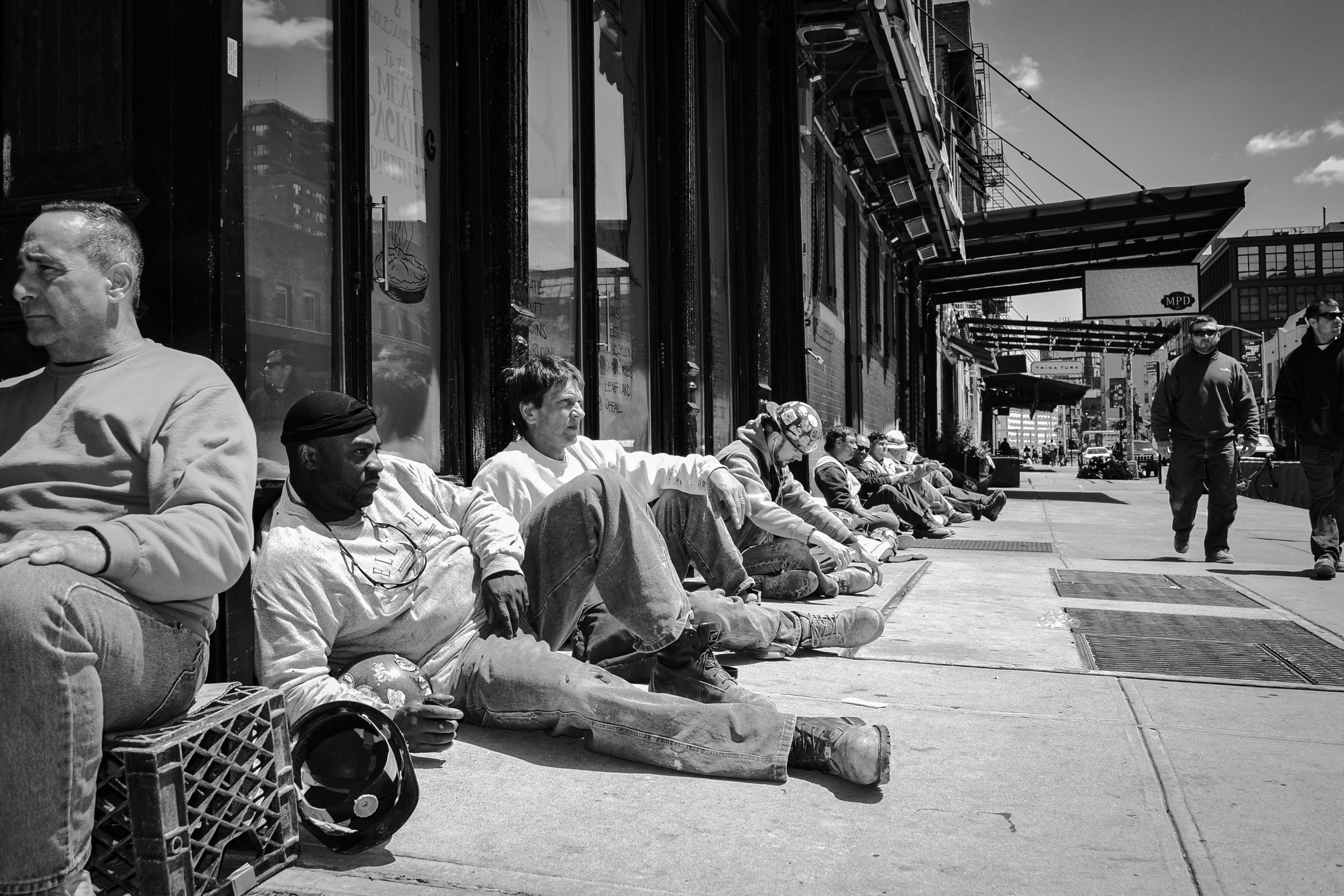 Lunch break. Meatpacking district, Manhattan, NYC. New York.