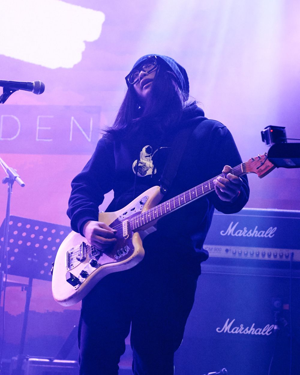 Queens Garden guitarist getting into it Zhuhai CTC Come Together Charity 2019 Festival Concert Guangdong China